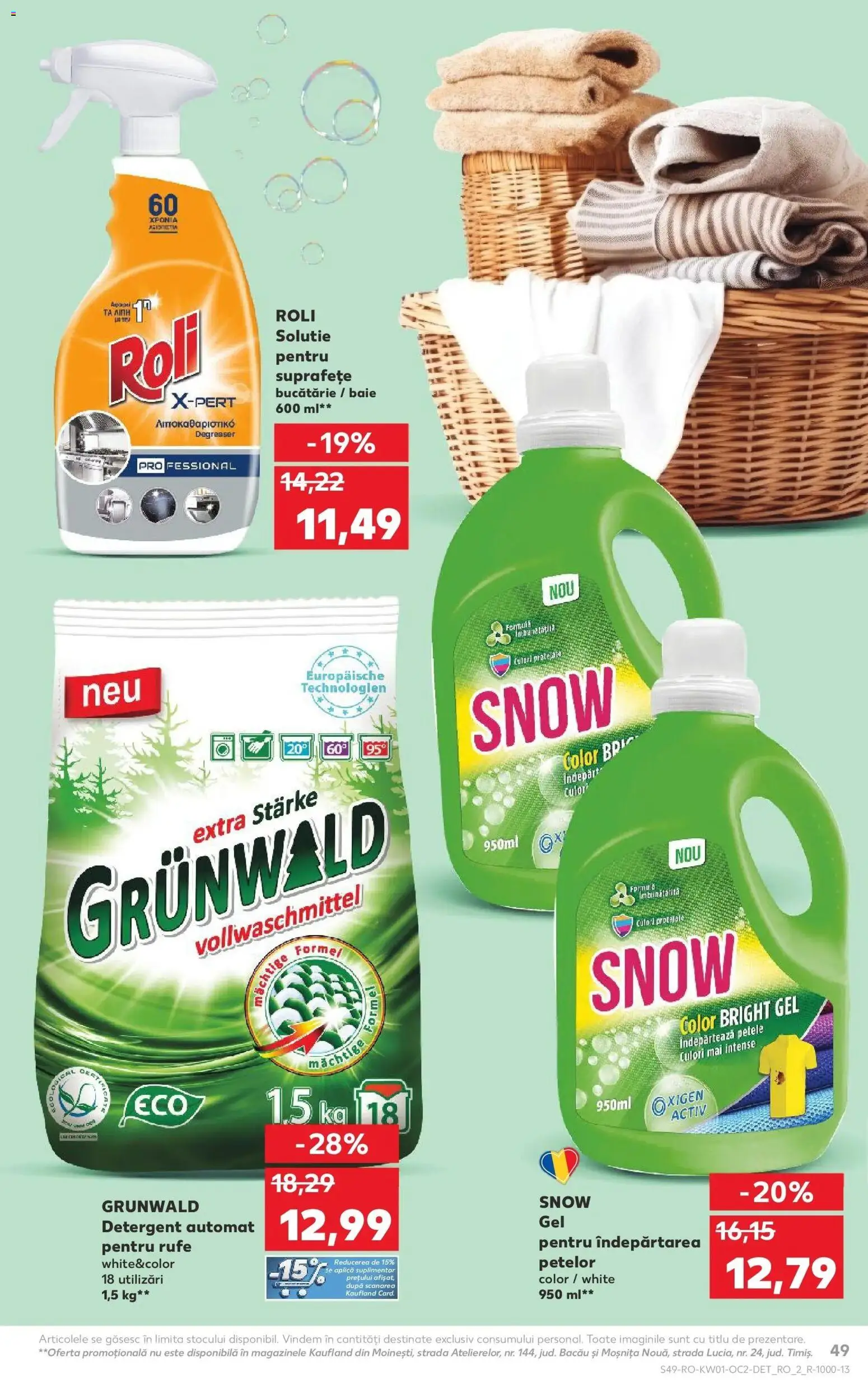 Noul catalog Kaufland – valabil de la 31.12.2025 | Pagină: 49 | Produse: Kedi Ödül Oyuncakları, Bucătărie, Detergent, Îndepărtarea petelor