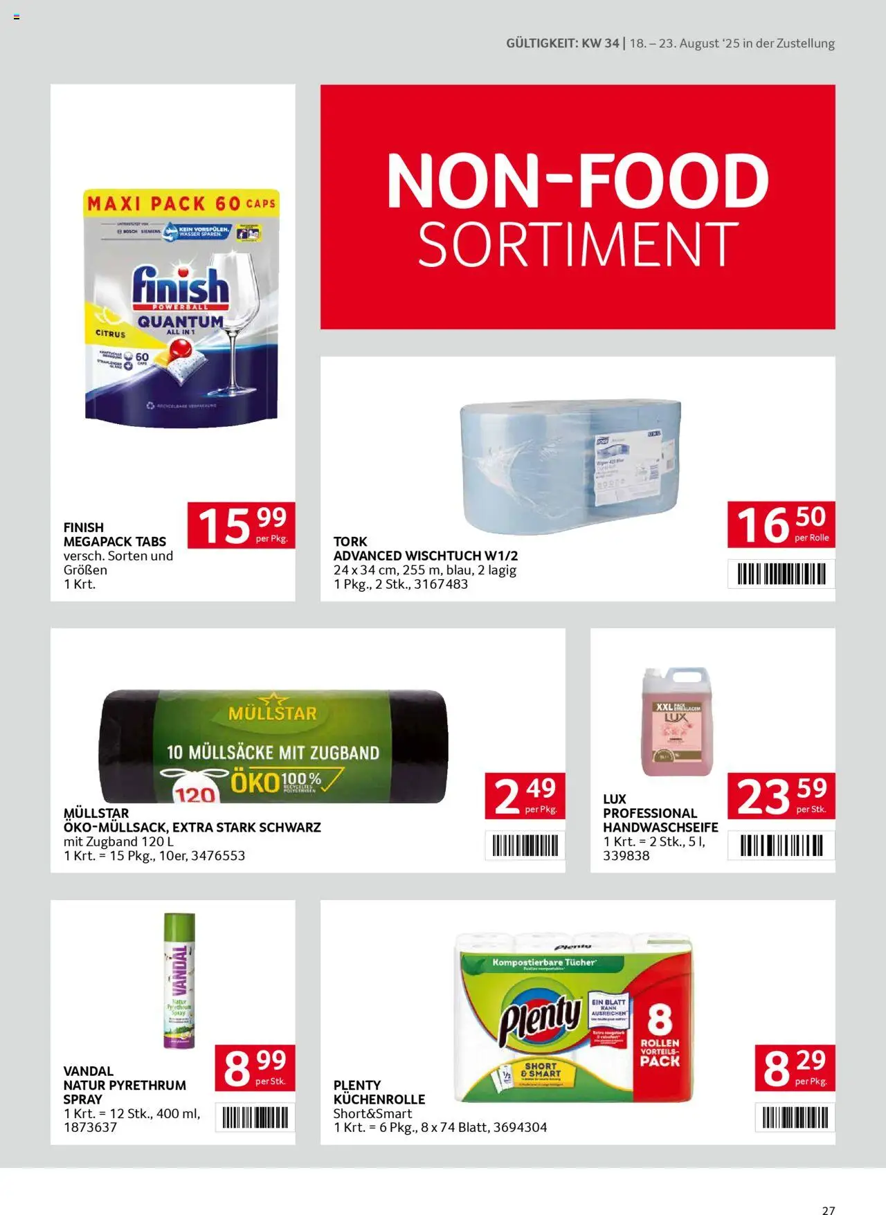 Transgourmet Zustellaktion gültig ab 17.08.2025 | Seite: 27 | Produkte: Wasser