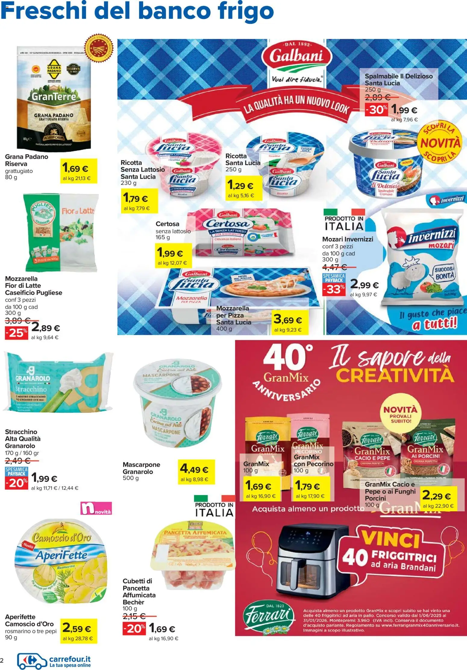 Volantino Carrefour del 27.11.2025 | Pagina: 2 | Prodotti: Pancetta, Pepe, Ricotta, Mascarpone