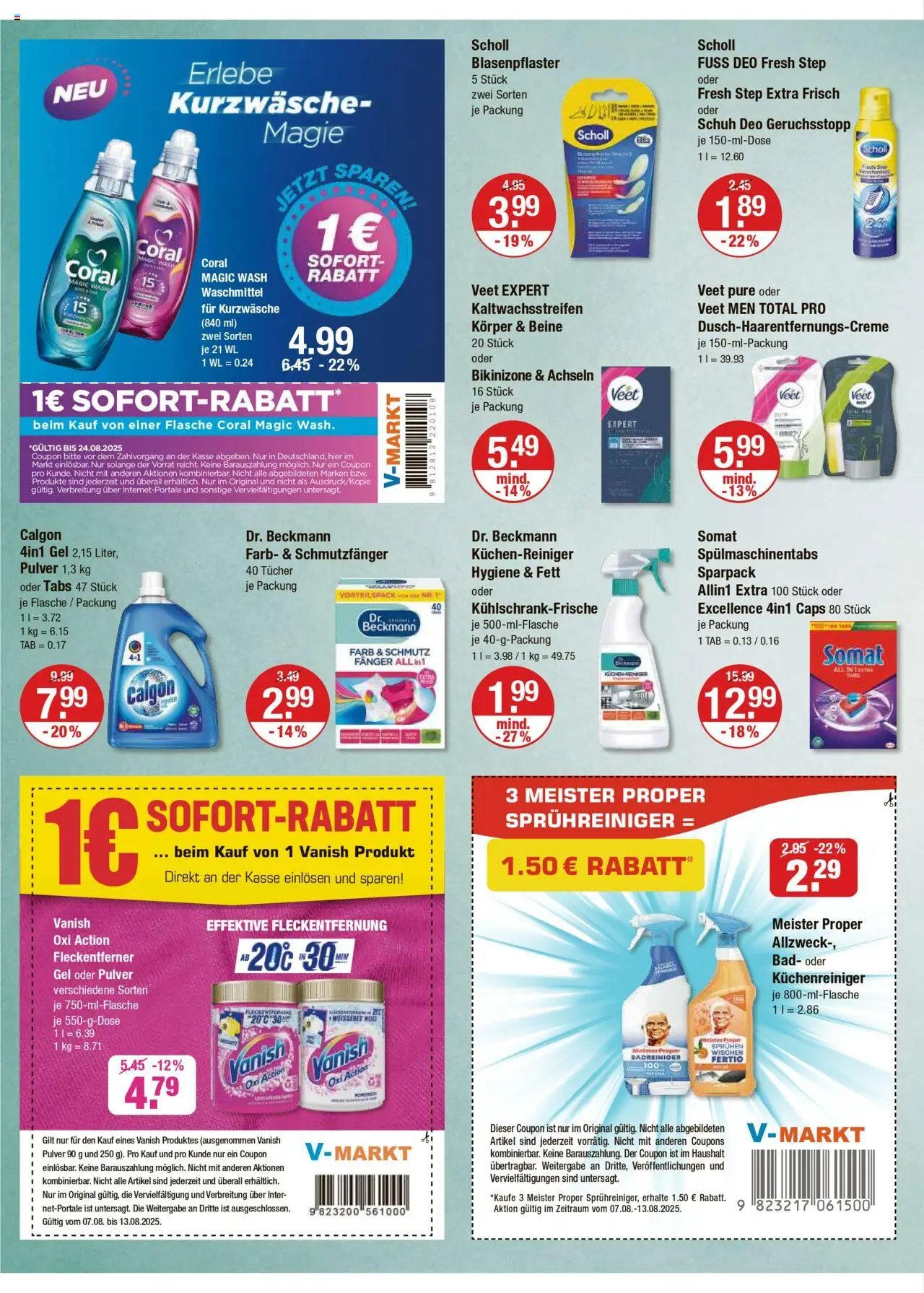 V-Markt - M&#252;nchen - gültig ab dem 07.08.2025 | Seite: 10 | Produkte: Pute, Coral, Bad, Waschmittel