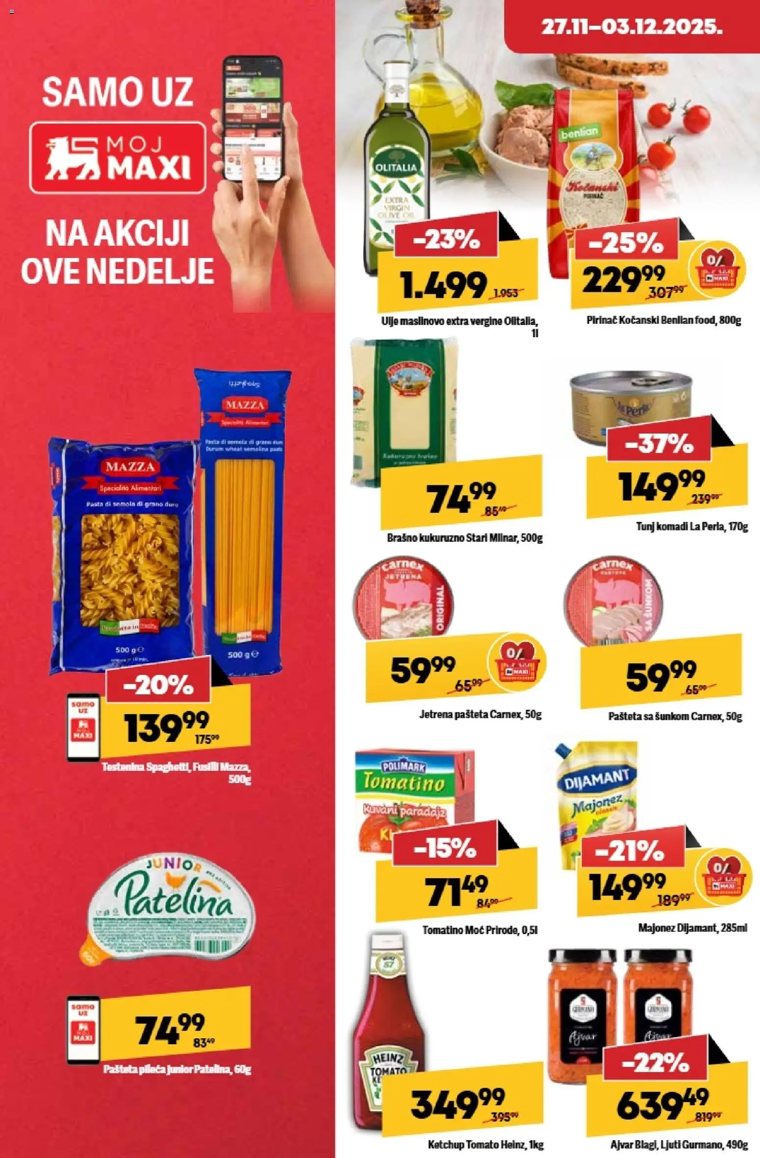 Maxi katalog - važi od 27.11.2025 | Strana: 16 | Proizvode: Majonez, Heinz, Paradajz, Pirinač
