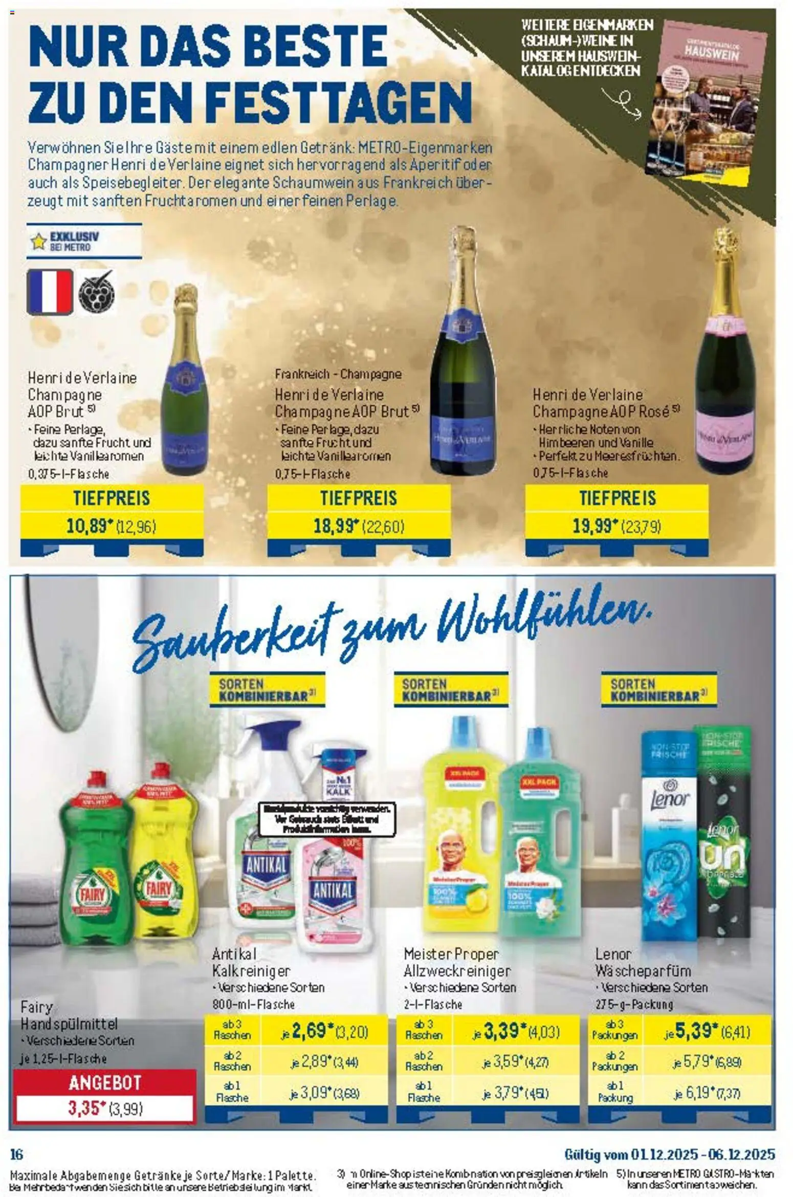 Metro Starke Marken – gültig ab 01.12.2025 | Seite: 16 | Produkte: Himbeeren, Lenor