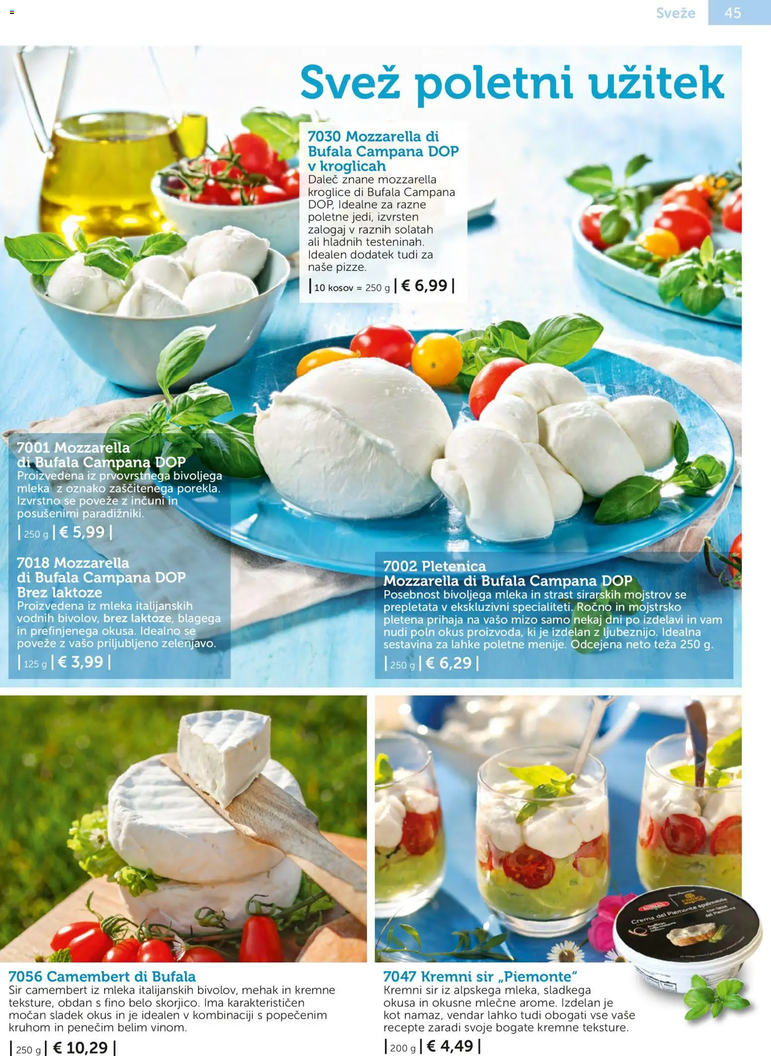 Novi Bofrost katalog ponudbe – veljaven od 04.03.2026 | Stran: 45 | Izdelki: Teza, Sir