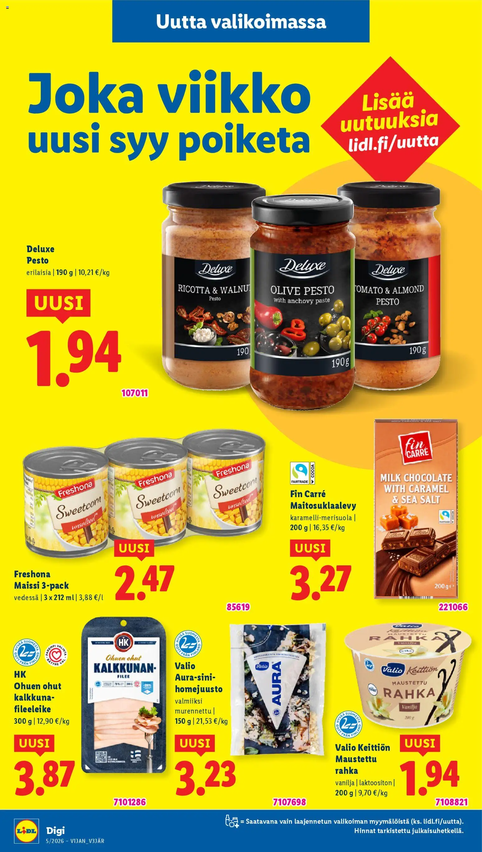 Lidl tarjoukset - Tampere – voimassa 29.01.2026 alkaen | Sivu: 18 | Tuotteet: Maissi, Pesto