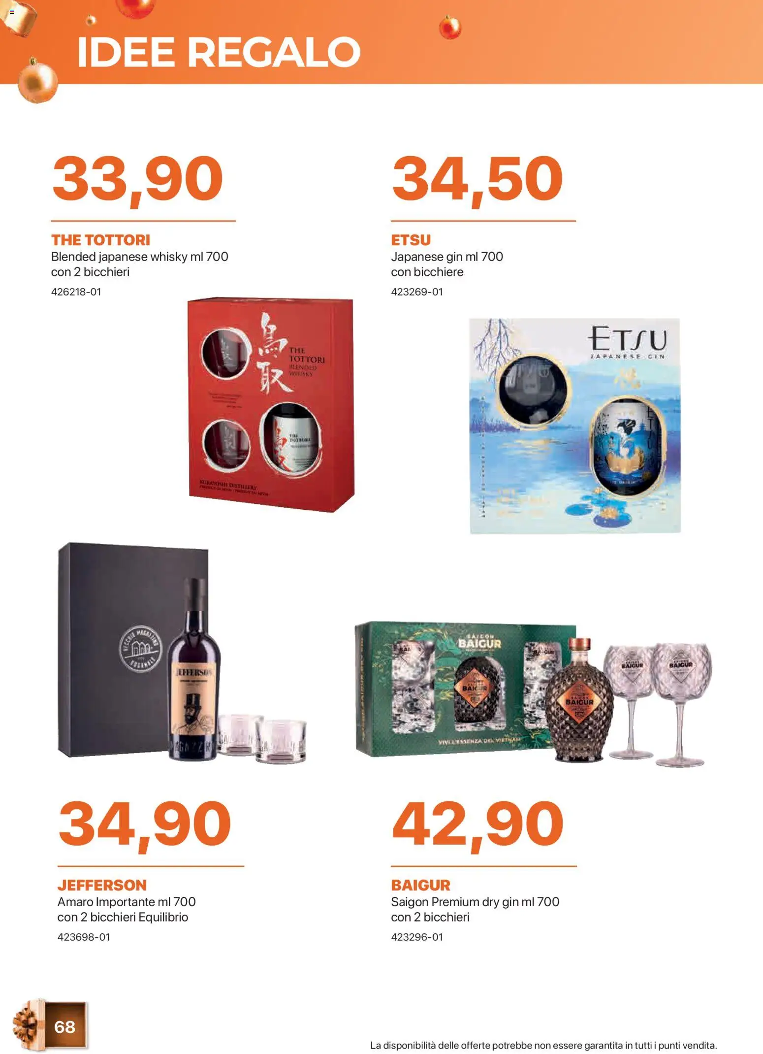 Volantino Sogegross del 05.11.2025 | Pagina: 68 | Prodotti: Gin, Whisky, The, Amaro