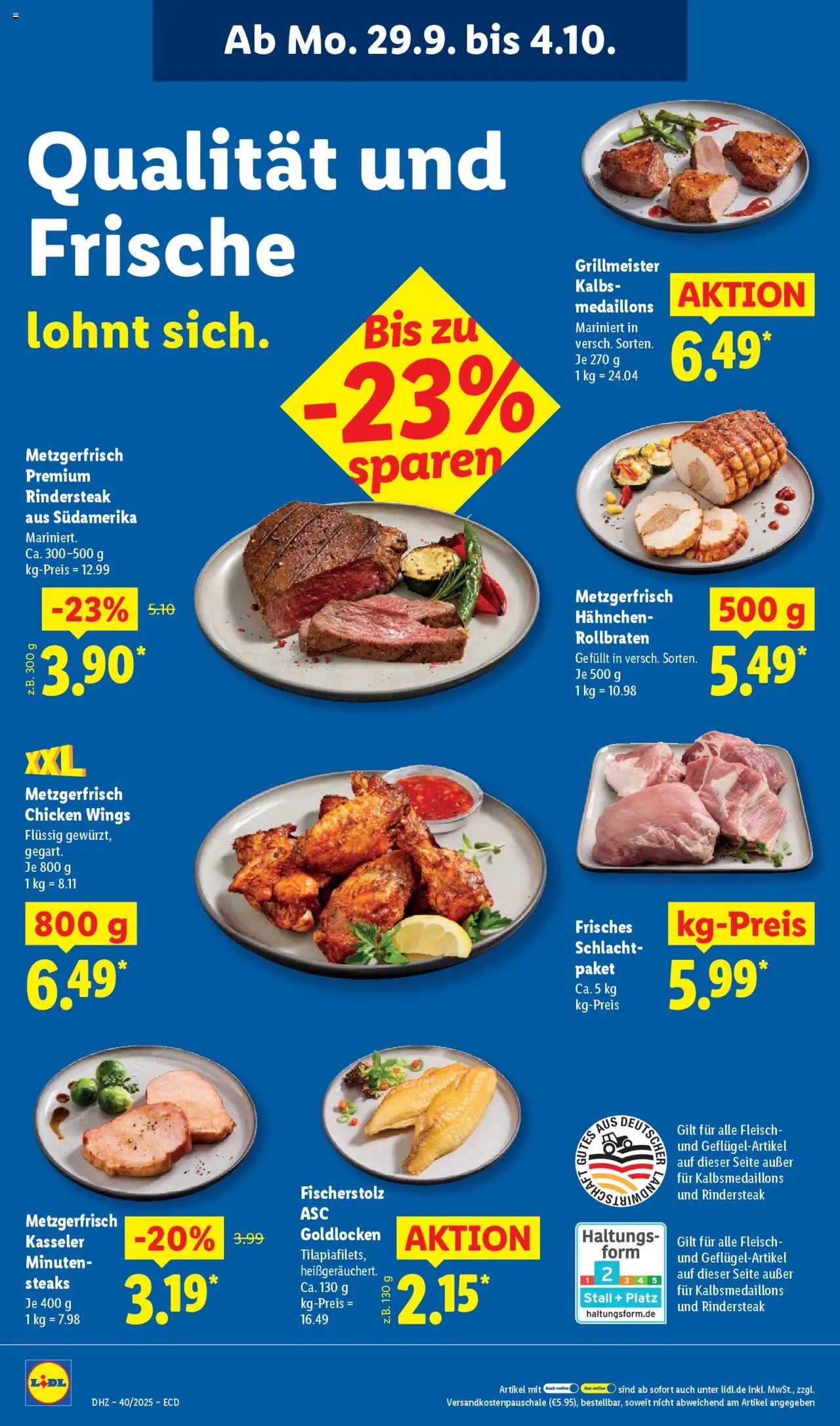 Lidl Prospekt 	 – gültig ab 29.09.2025 | Seite: 10 | Produkte: Hahnchen, Fleisch