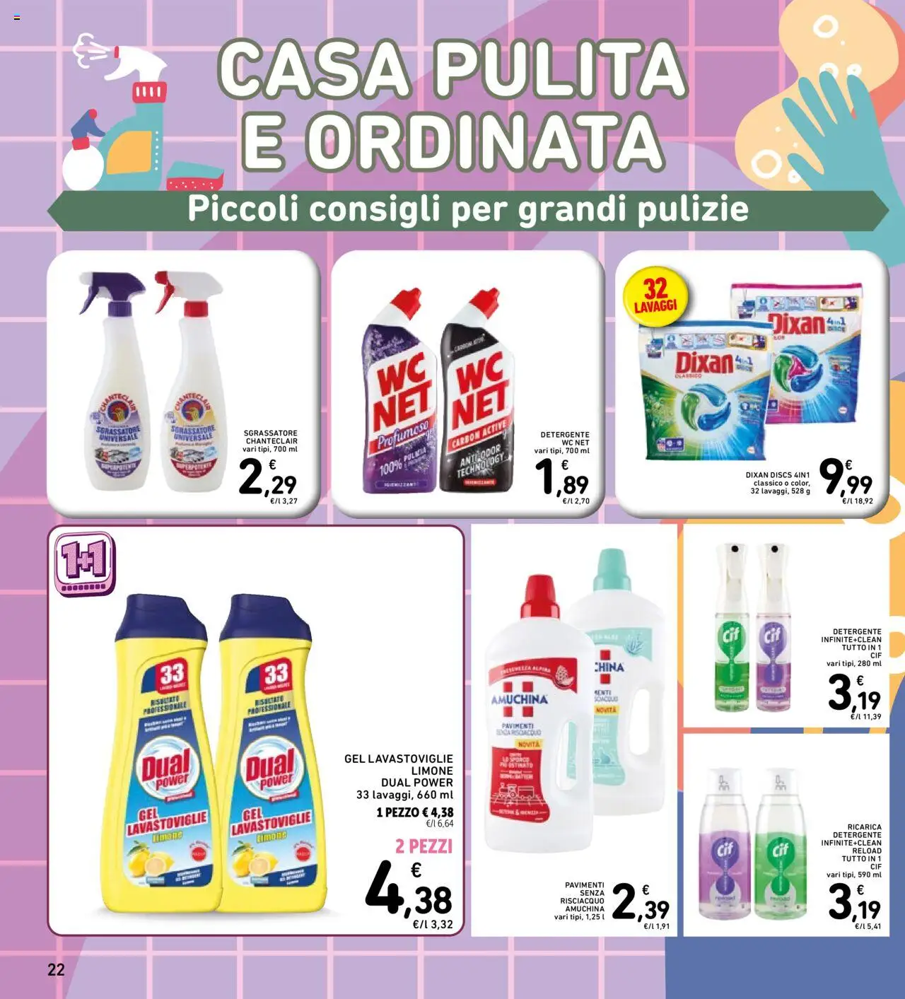 Volantino Spazio Conad del 15.09.2025 | Pagina: 22 | Prodotti: Detergente, Sgrassatore, Limone, Lavastoviglie