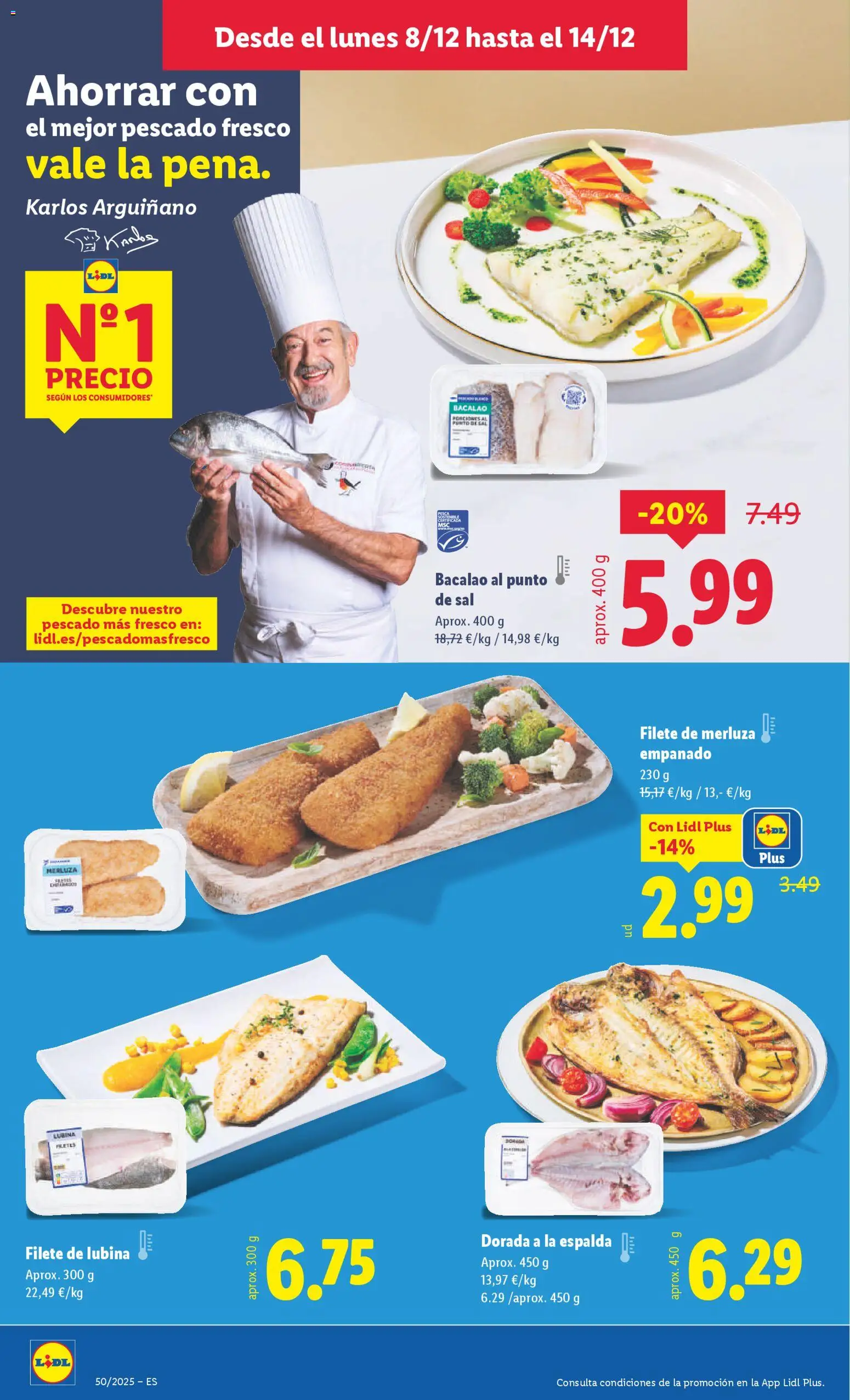 Lidl folleto │ válido desde el 08.12.2025 | Página: 6 | Productos: Pescado, Filete