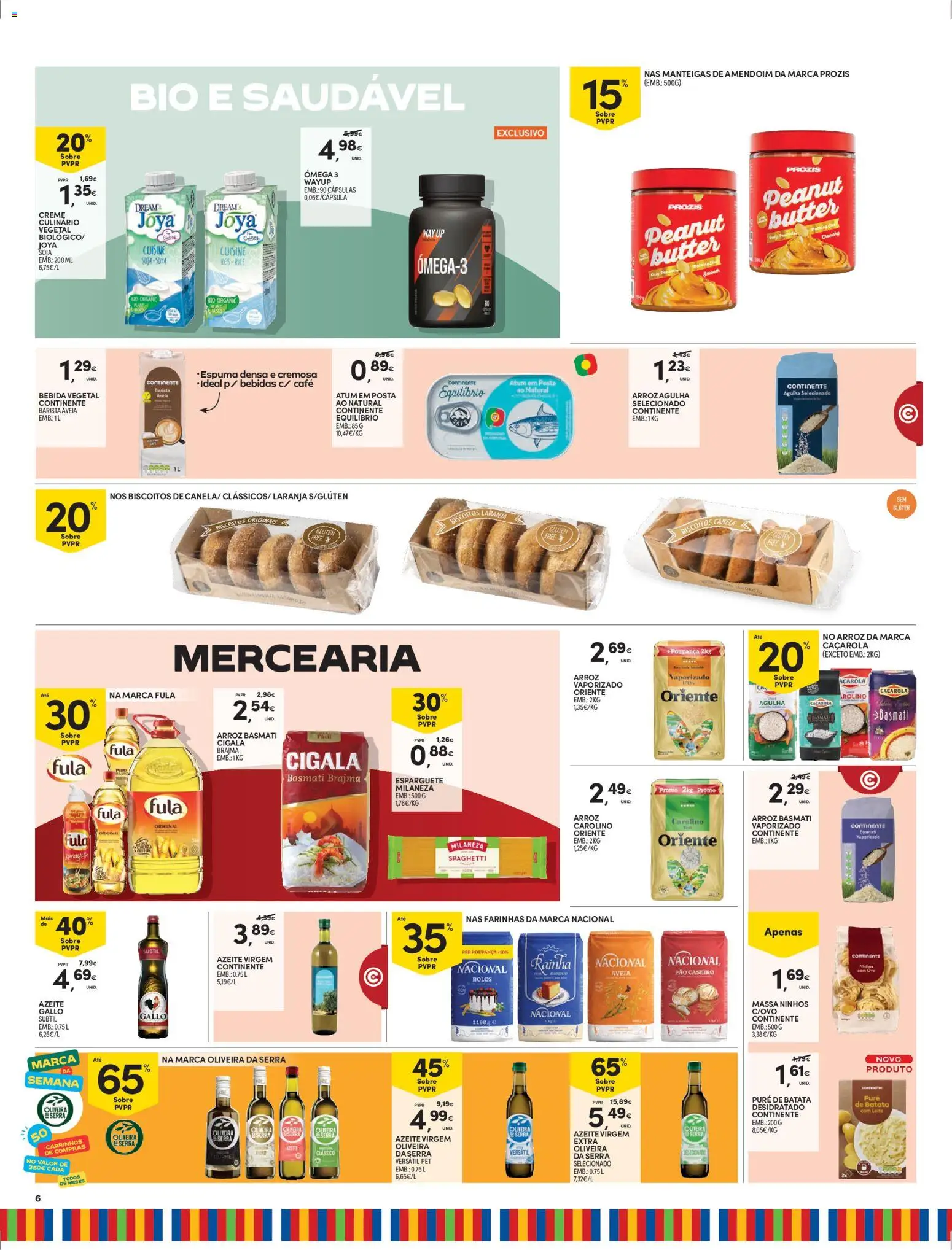 Continente - Madeira: Folheto Semanal │ válido de 28.10.2025 | Página: 6 | Produtos: Azeite, Arroz basmati, Biscoitos, Bebida
