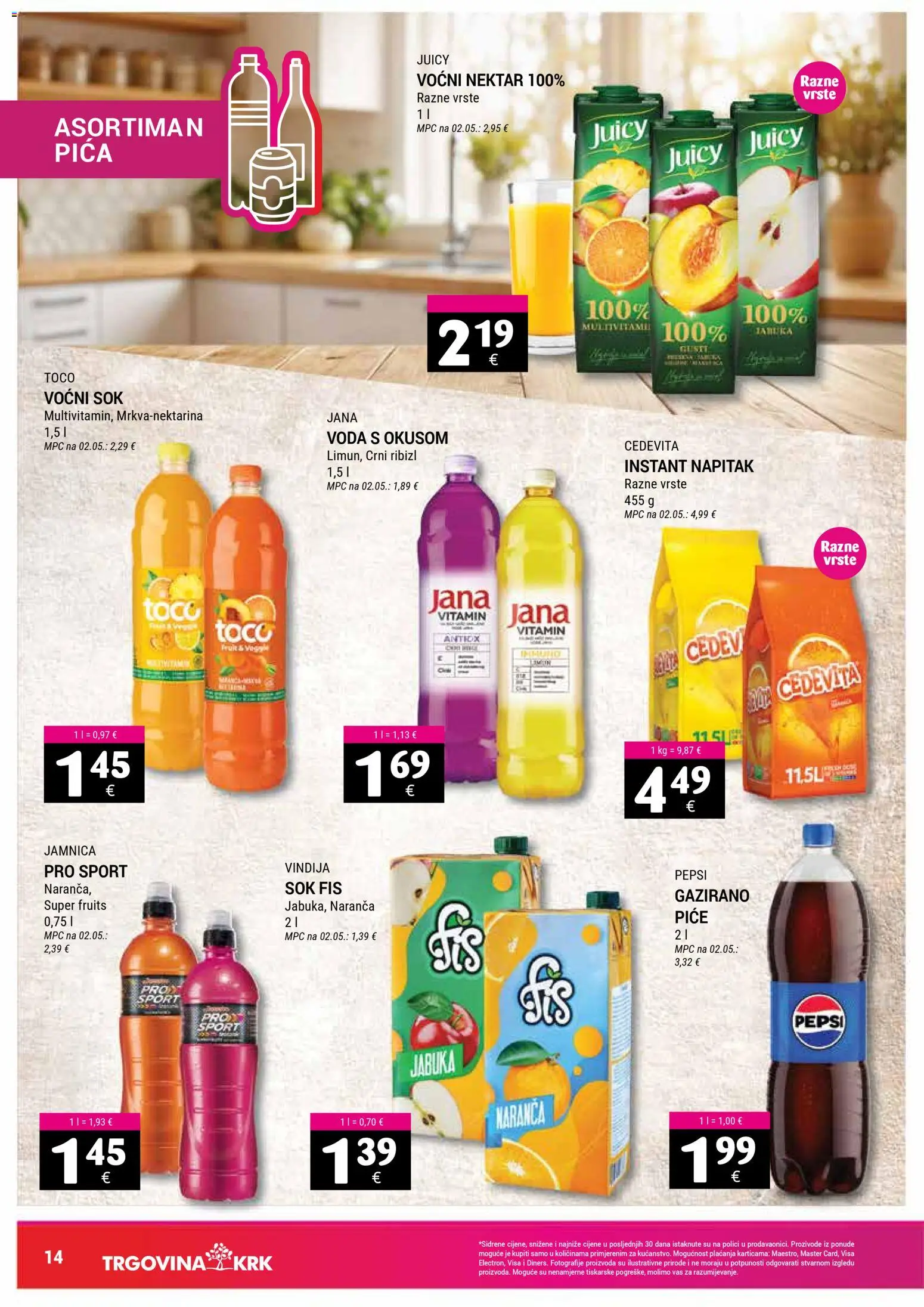 Trgovina Krk katalog | vrijedi od 16.02.2026 | Stranica: 14 | Proizvodi: Pica, Sok, Cedevita, Jabuka