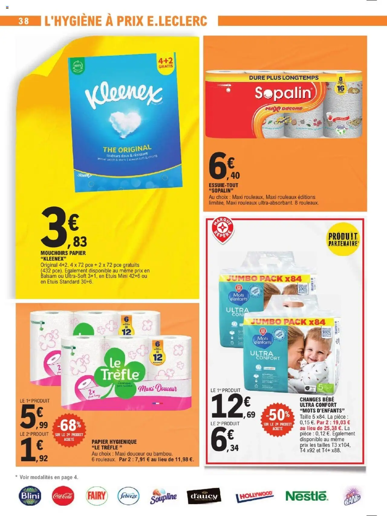  | Page: 38 | Produits: Essuie-tout, Soupline, Coca cola, Thé