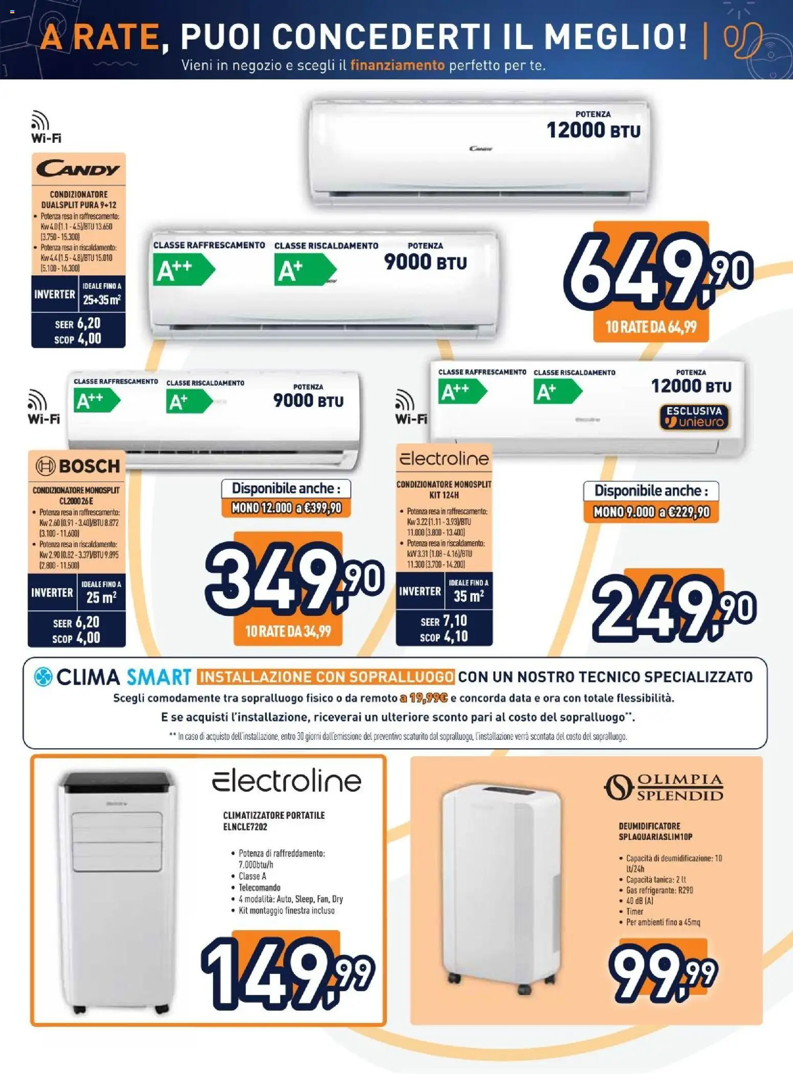Volantino Unieuro del 13.02.2026 | Pagina: 28 | Prodotti: Deumidificatore, Telecomando, Data, Condizionatore