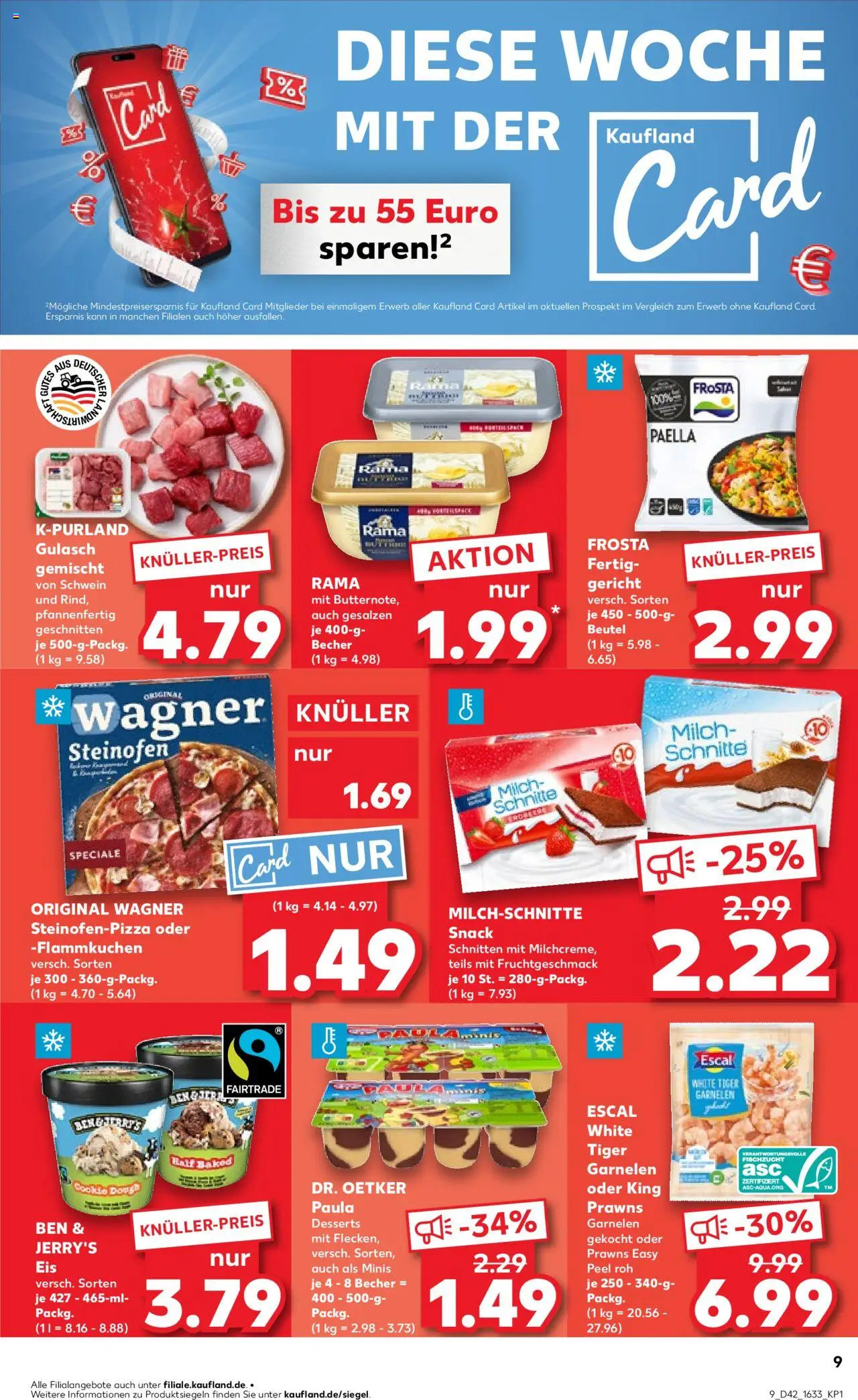 Kaufland prospekt Speyer	 – gültig ab 16.10.2025 | Seite: 9 | Produkte: Rama, Frosta, Gulasch, Pizza