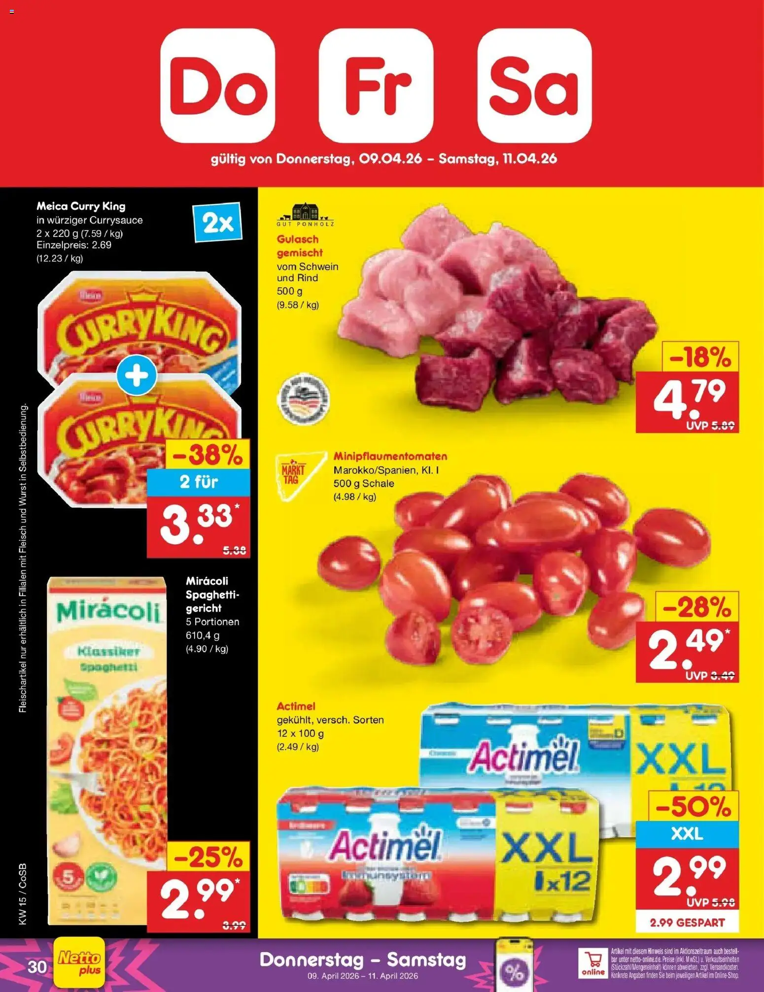 Netto Marken-Discount Prospekt Bitterfeld-Wolfen	 – gültig ab 05.04.2026 | Seite: 46 | Produkte: Actimel, Meica, Wurst, Fleisch