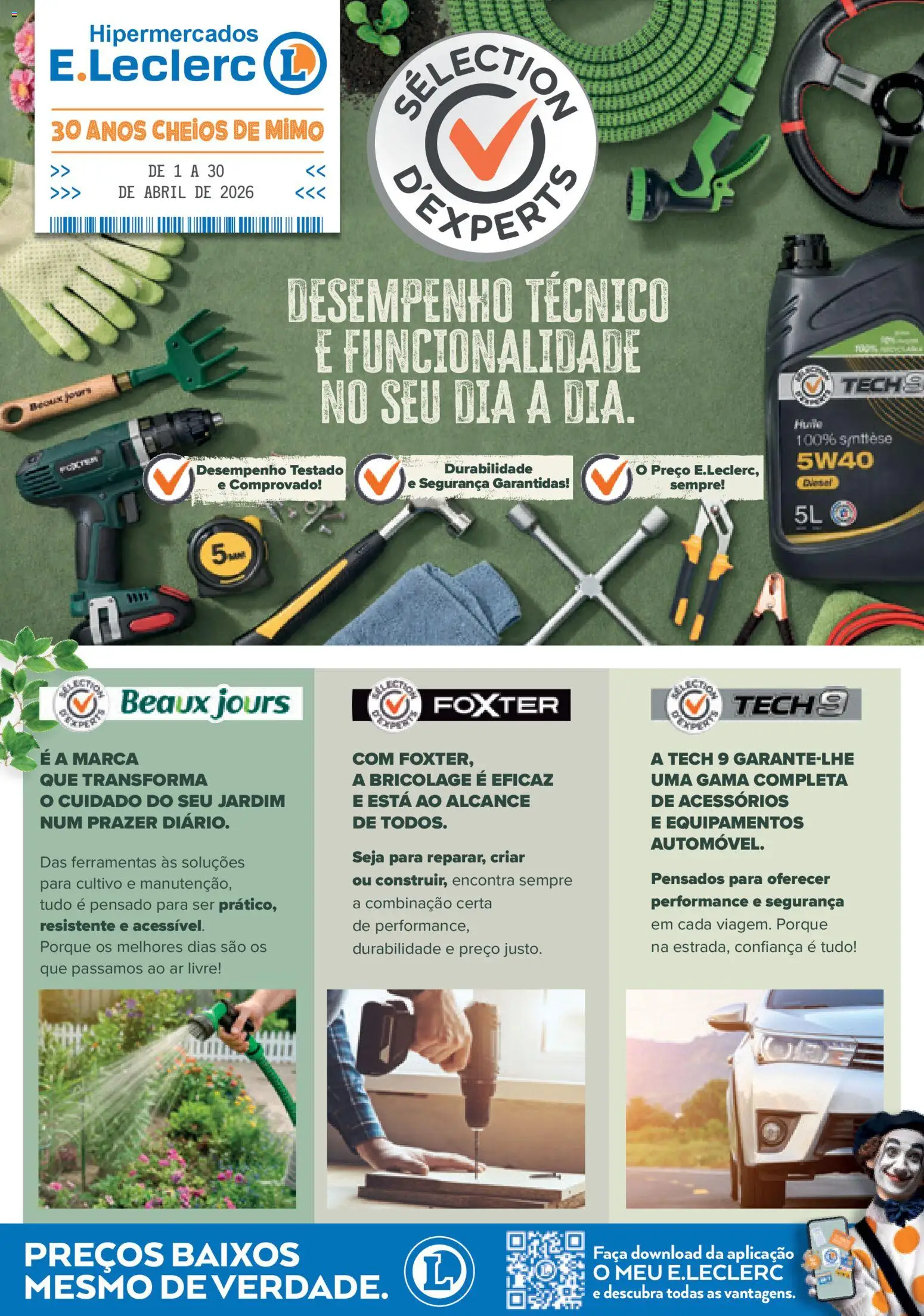 E.Leclerc folheto da Nossa Marca │ válido de 01.04.2026 | Página: 1 | Produtos: Faca, Ferramentas