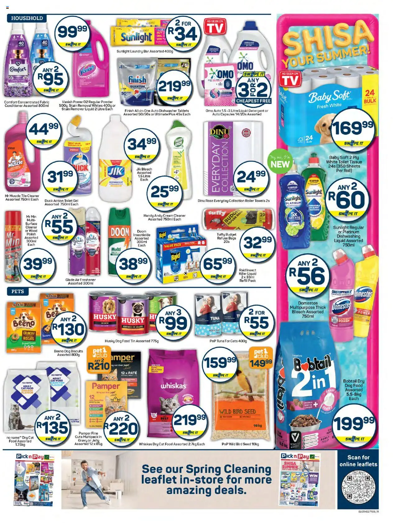 New Pick n Pay catalogue – valid from 22.09.2025 | Page: 11 | Products: Dishwasher, Bleach, Cat food, Dog food