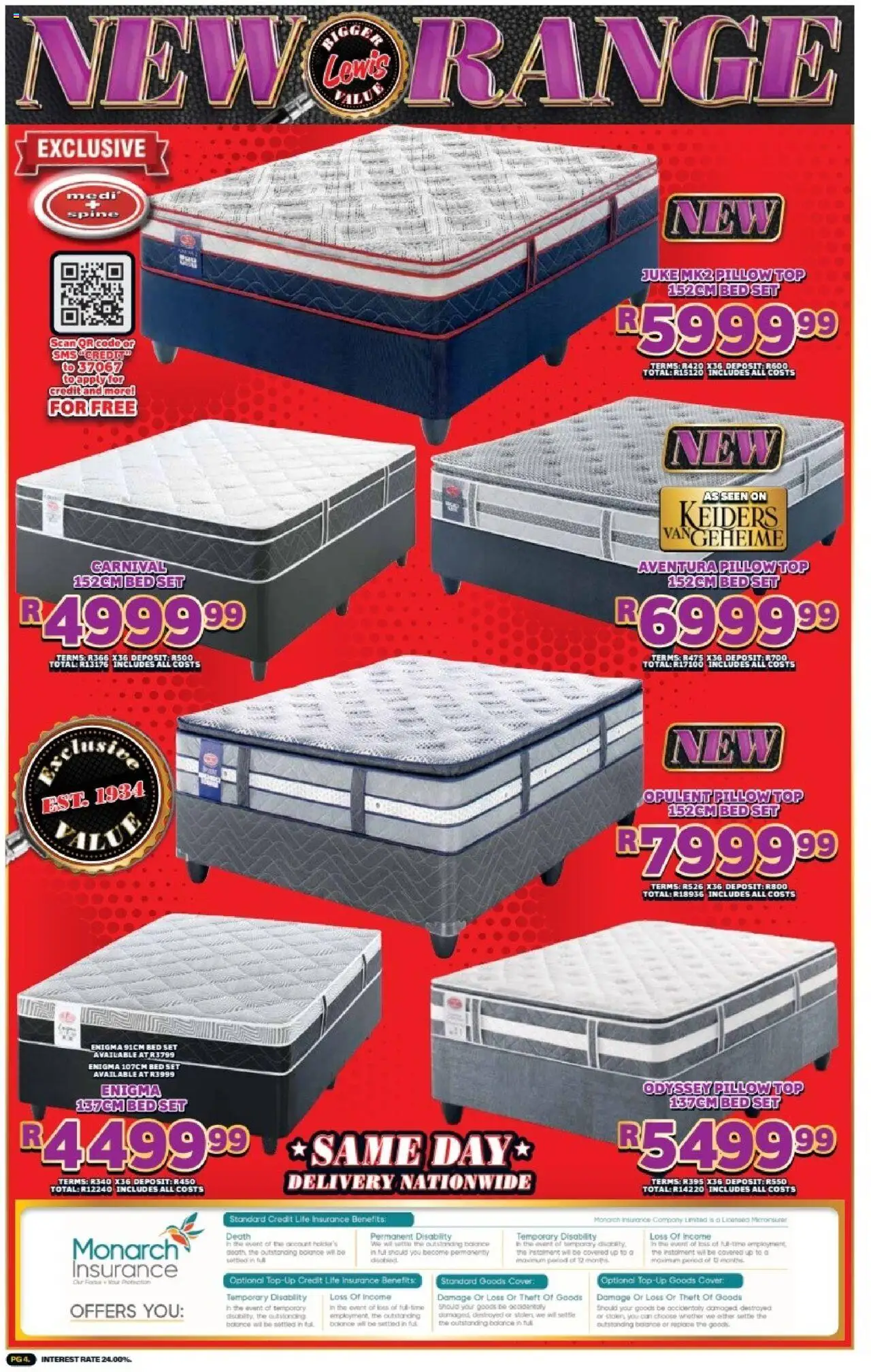 New Lewis Stores catalogue – valid from 01.10.2025 | Page: 4 | Products: Cover, Bed, Pillow