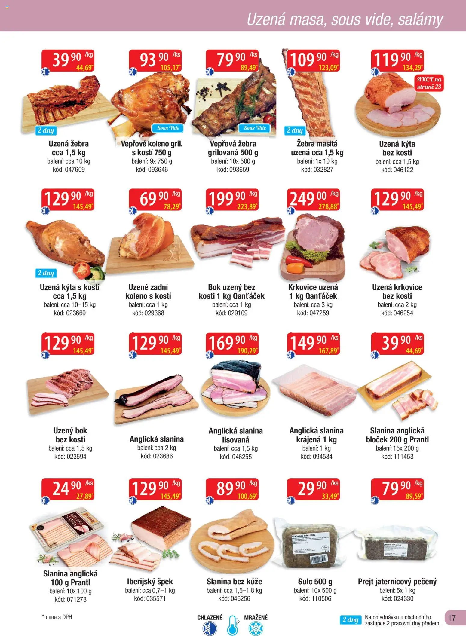 Astur & Qanto leták - Velkoobchod fresh 01/2026 od 01.01.2026 | Strana: 17 | Produkty: Uzená kýta, Anglická slanina, Slanina, Uzená krkovice