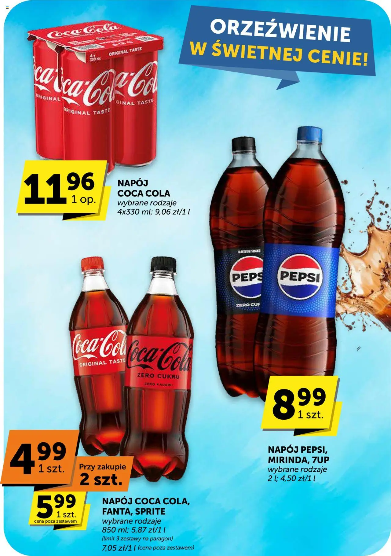 Euro Sklep Gazetka - Market od 02.10.2025 | Strona: 33 | Produkty: Pepsi, Sprite, Coca cola