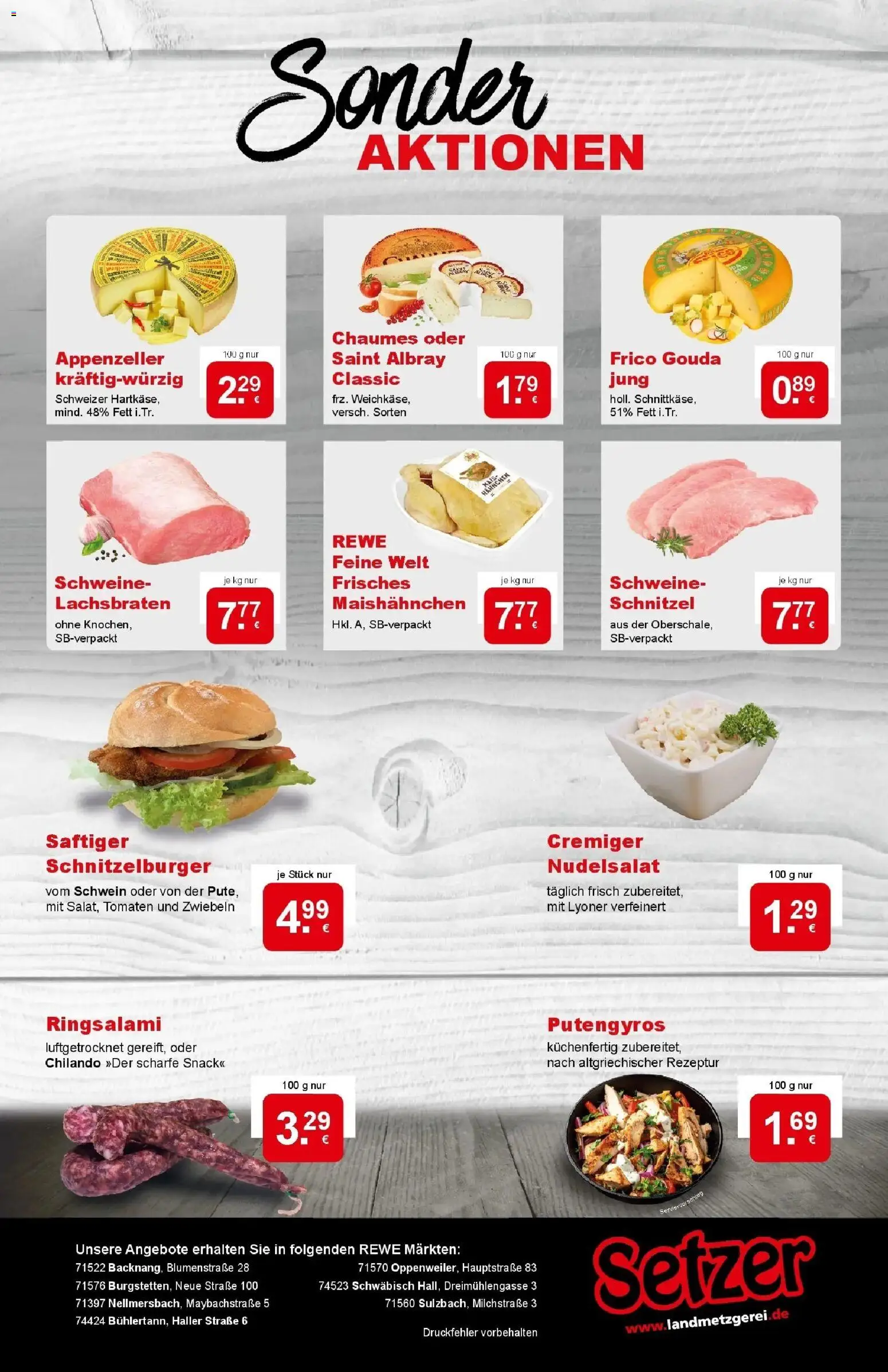 Rewe Prospekt Backnang	 – gültig ab 30.03.2026 | Seite: 11 | Produkte: Hahnchen, Zwiebeln, Pasta, Salami