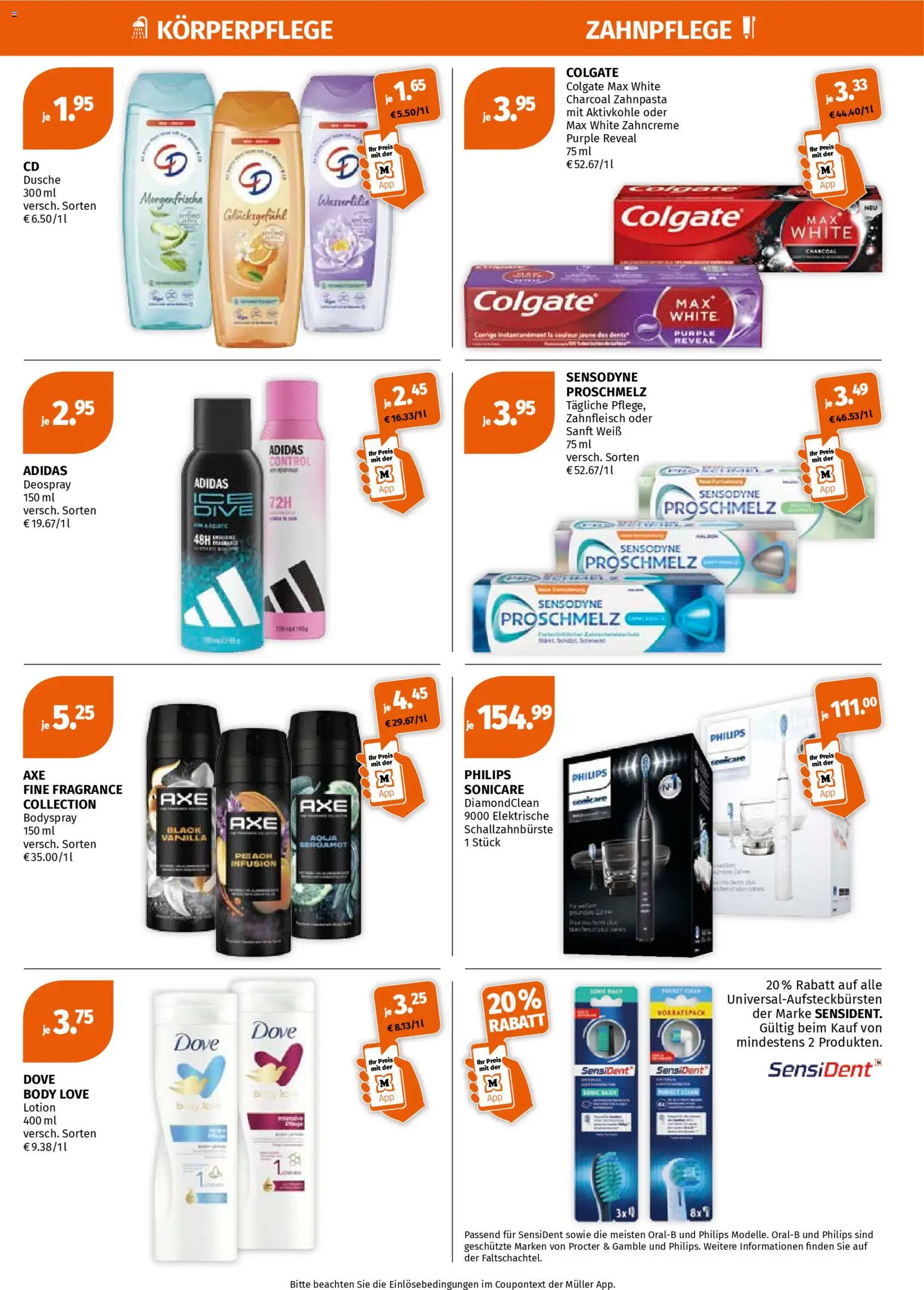 Müller Prospekt 	 – gültig ab 20.04.2026 | Seite: 5 | Produkte: Philips, Dusche, Deodorant, Deospray