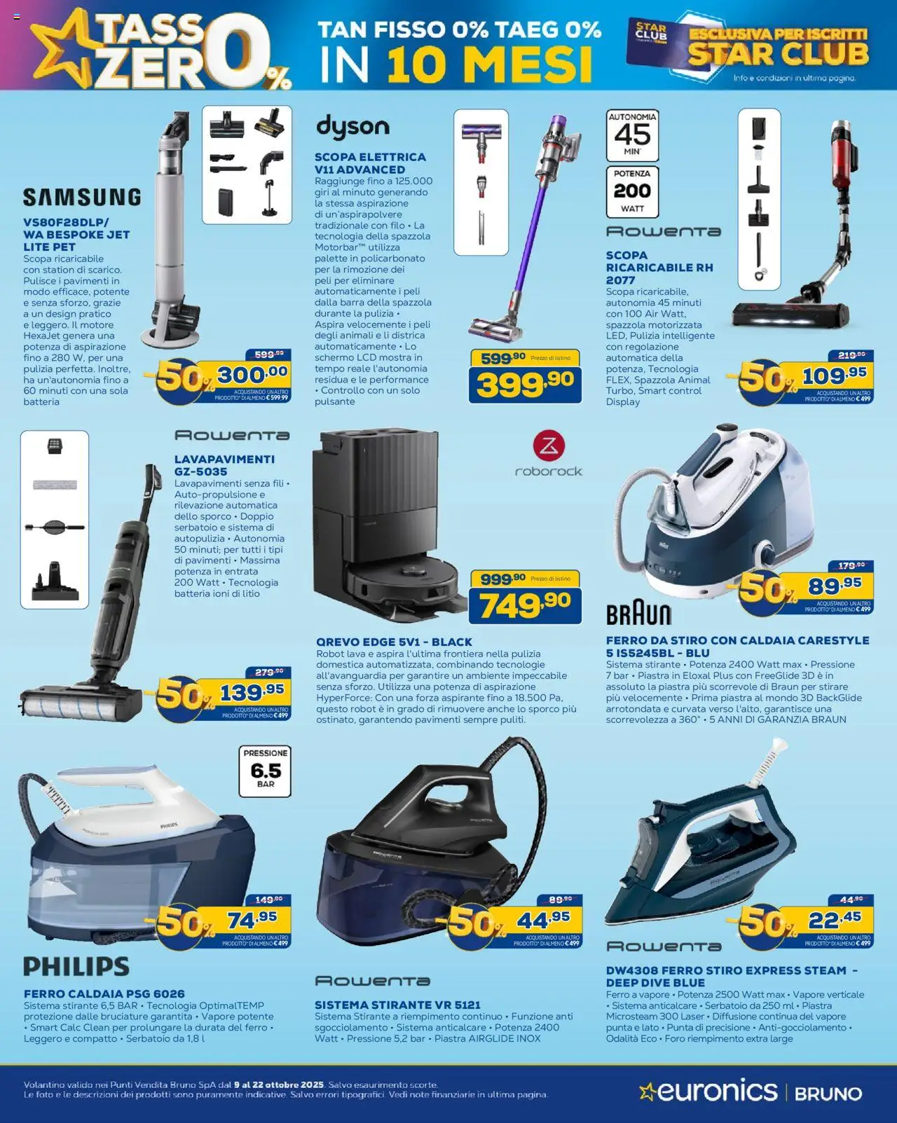Volantino Euronics del 09.10.2025 | Pagina: 26 | Prodotti: Schermo, Anticalcare, Robot, Dyson