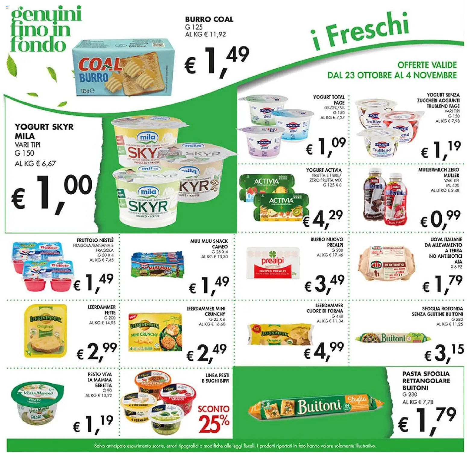 Volantino Coal del 23.10.2025 | Pagina: 11 | Prodotti: Pasta sfoglia, Pasta, Pesto, Terra