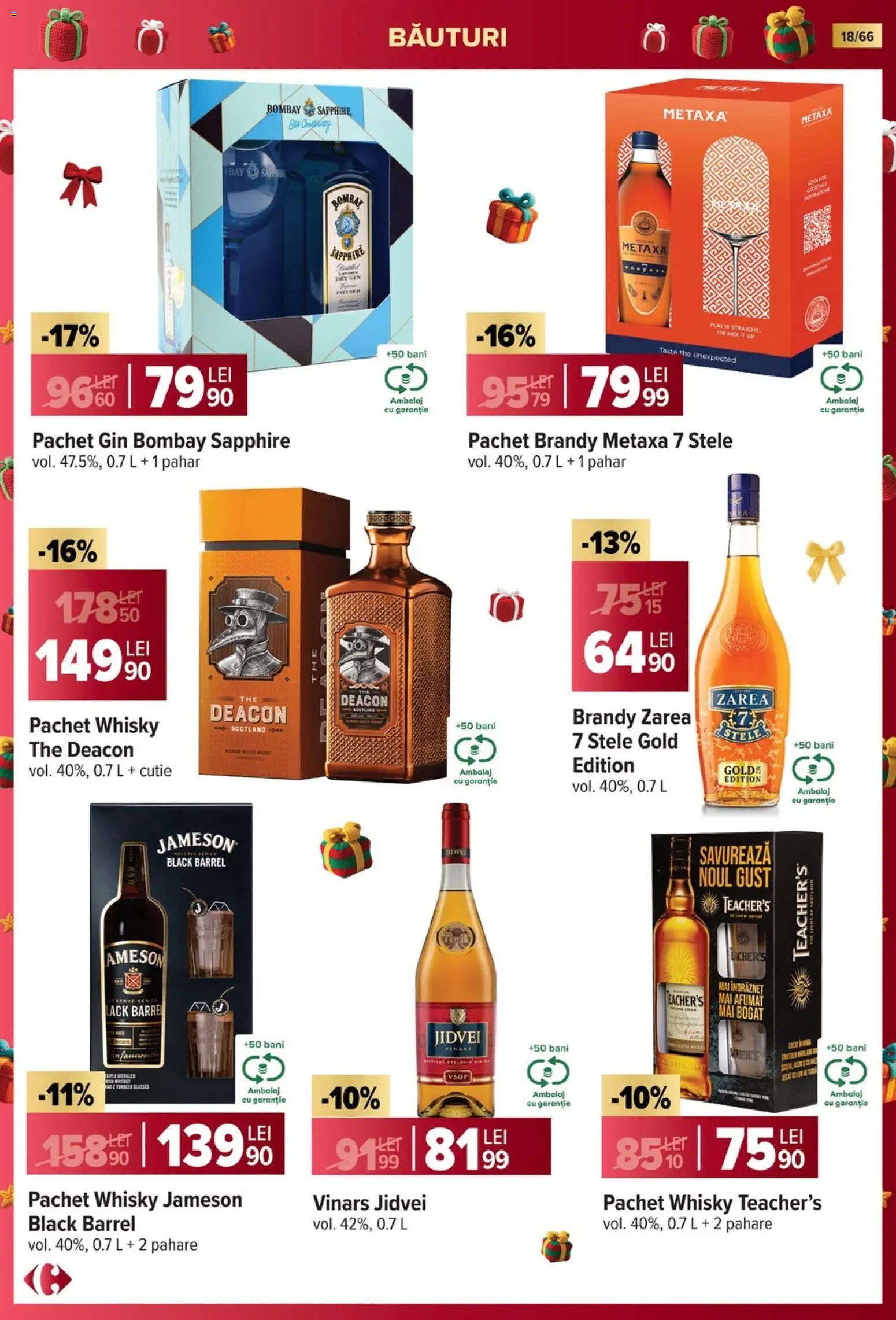 Noul catalog Carrefour – valabil de la 19.11.2025 | Pagină: 18 | Produse: Pahare, Cutie, Gin
