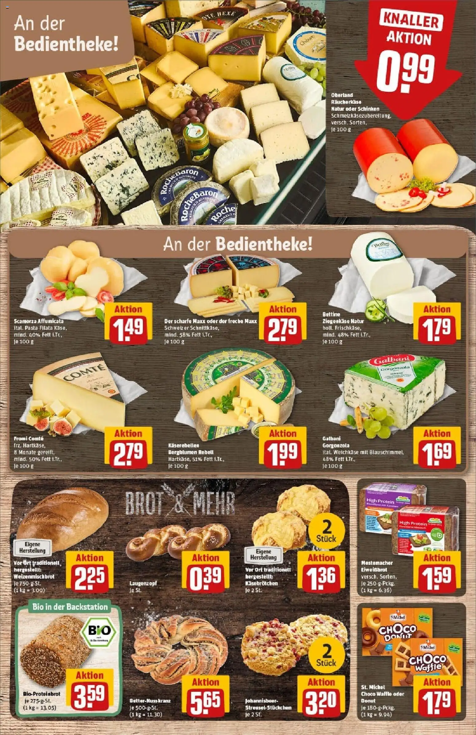 Rewe prospekt Darmstadt	 – gültig ab 26.10.2025 | Seite: 13 | Produkte: Käse, Ziegenkäse, Brot, Schinken