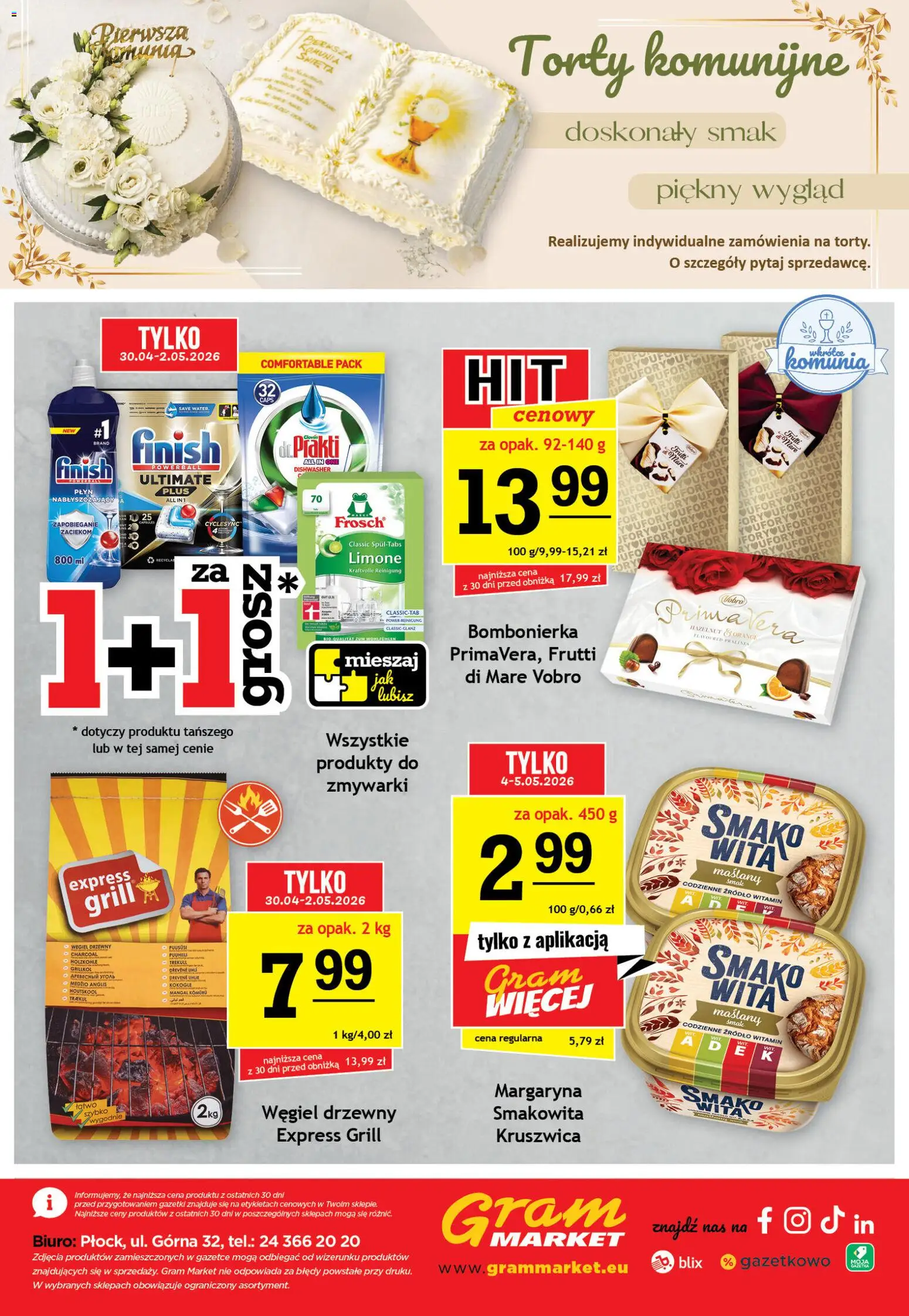 Gram Market gazetka od 29.04.2026 | Strona: 16 | Produkty: Bombonierka, Margaryna, Frutti di Mare, Finish