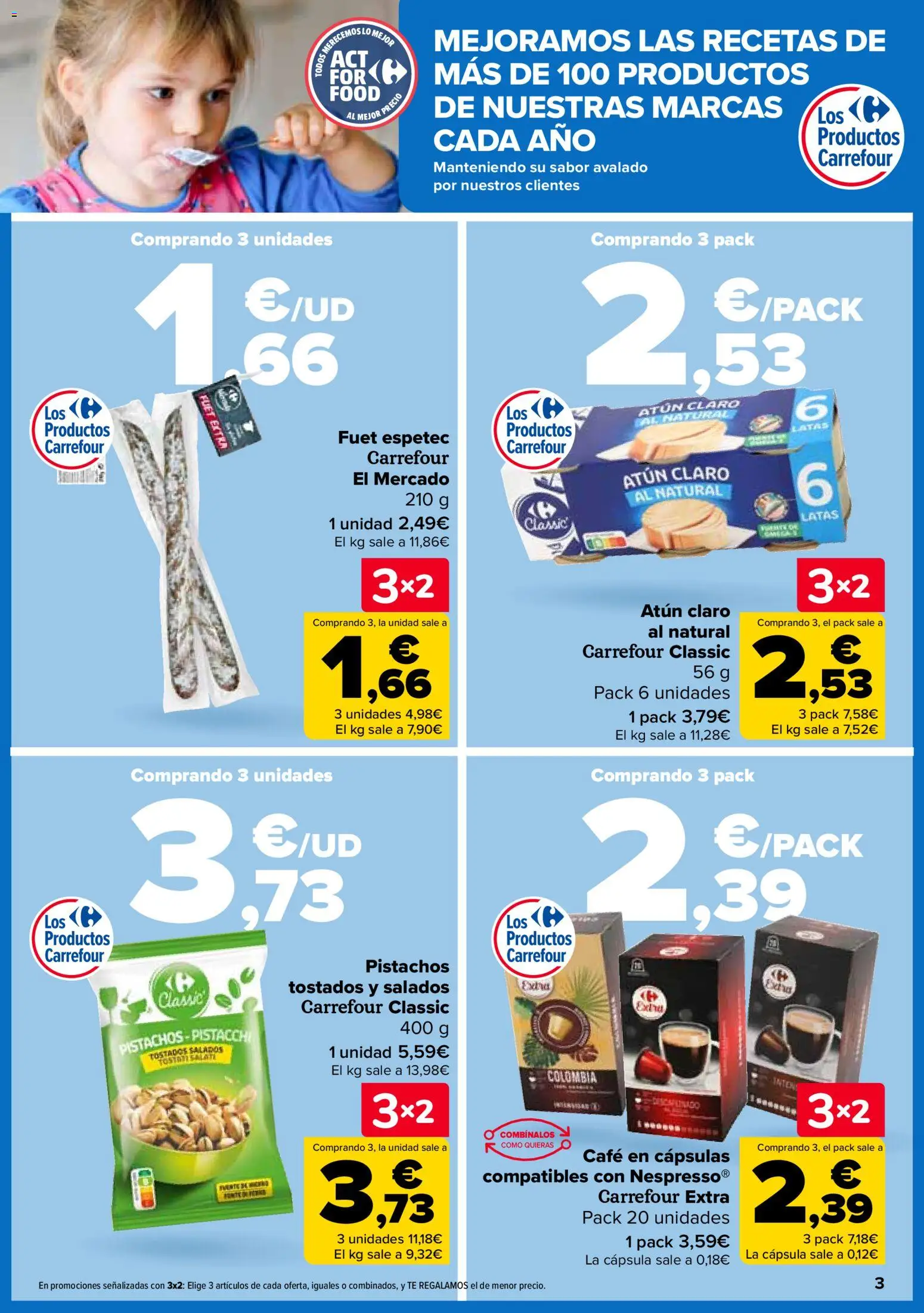 Carrefour folleto │ válido desde el 28.10.2025 | Página: 3 | Productos: Café, Té, Café en cápsulas, Atún claro