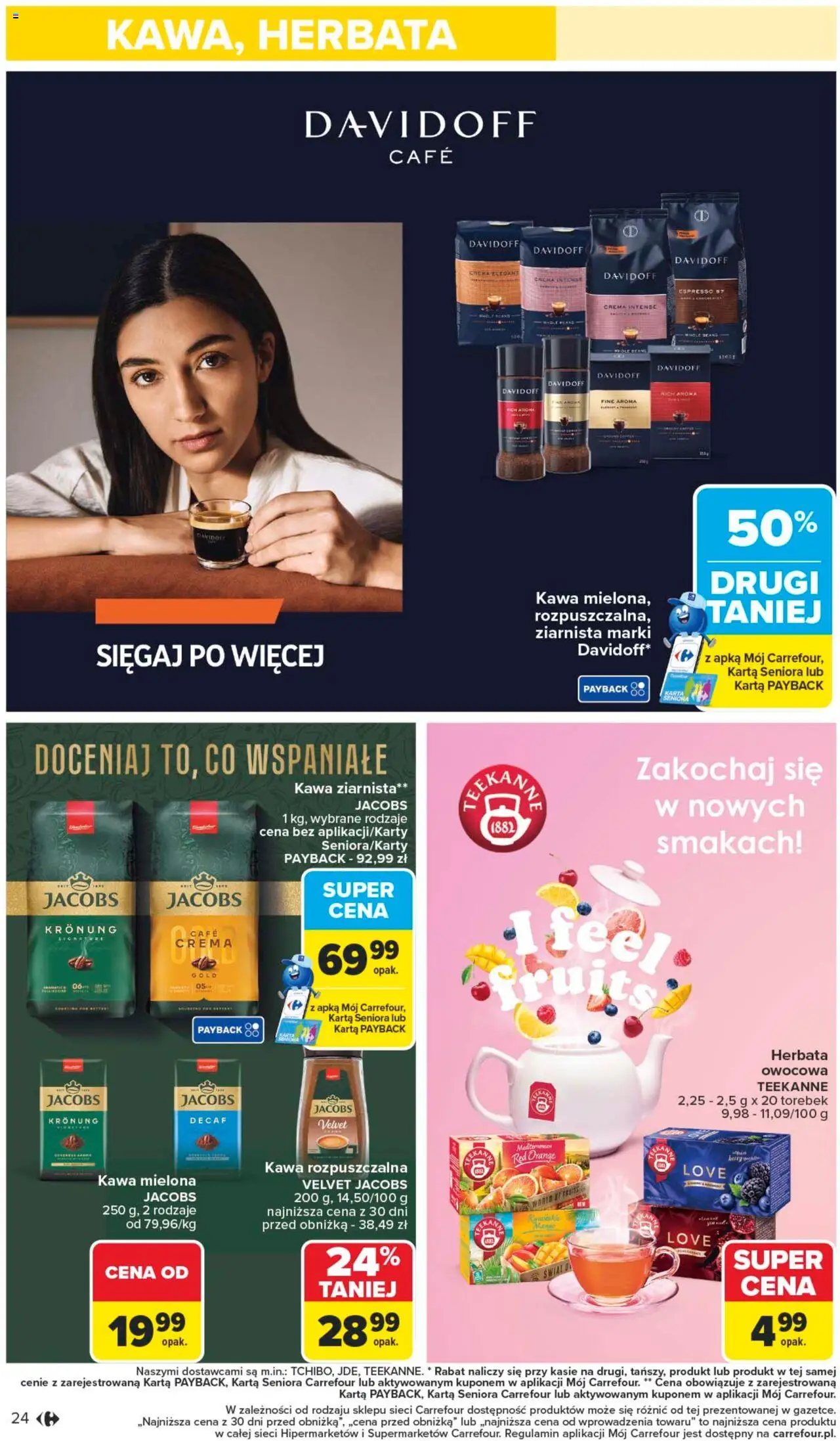 Carrefour Gazetka od 13.10.2025 | Strona: 24 | Produkty: Karta, Kawa ziarnista, Kawa, Herbata