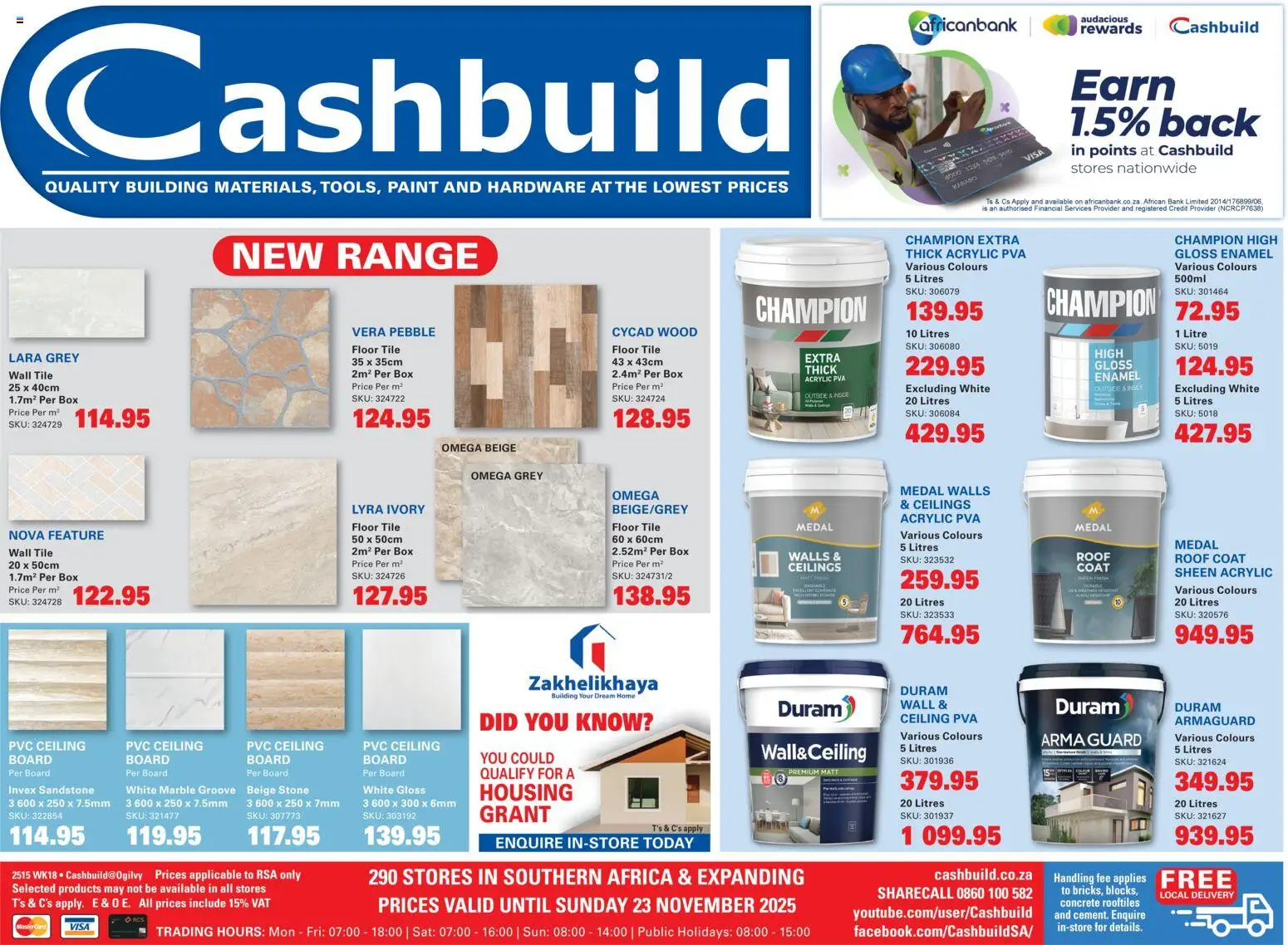New Cashbuild catalogue – valid from 01.11.2025 | Page: 1 | Products: Gloss, Paint, Box, Enamel