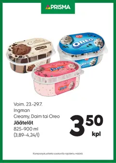 Katso Prisma tarjoukset Ingman jäätelöt voimassa alkaen 23.07.2025