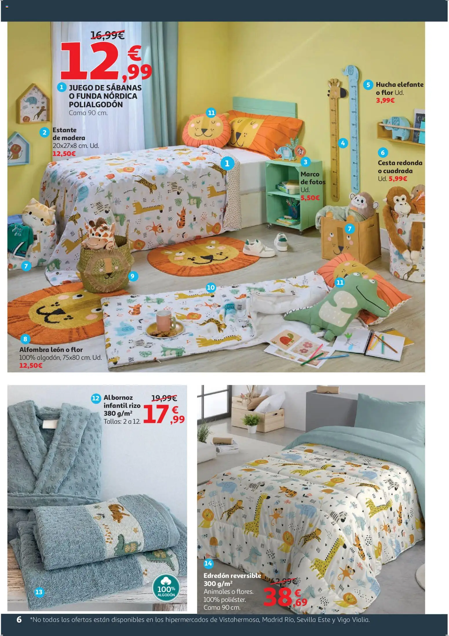 Alcampo - HG Blanco │ válido desde el 09.01.2026 | Página: 6 | Productos: Edredón, Juego de sábanas, Marco, Estante