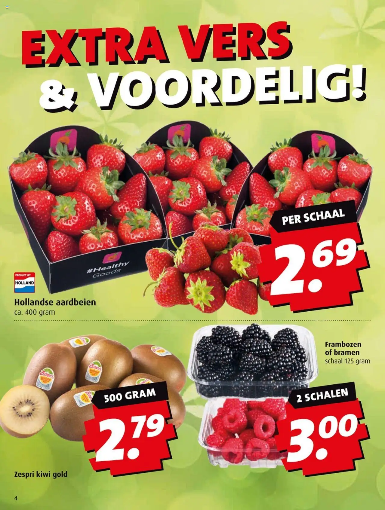 | Pagina: 4 | Producten: Aardbeien, Kiwi, Schaal, Frambozen