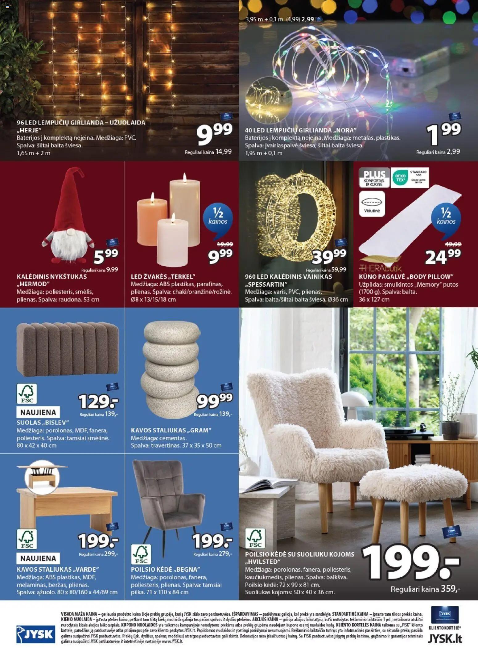 JYSK akcijos nuo 28.10.2025 | Puslapis: 24 | Prekių: Pagalvė, Kėdė