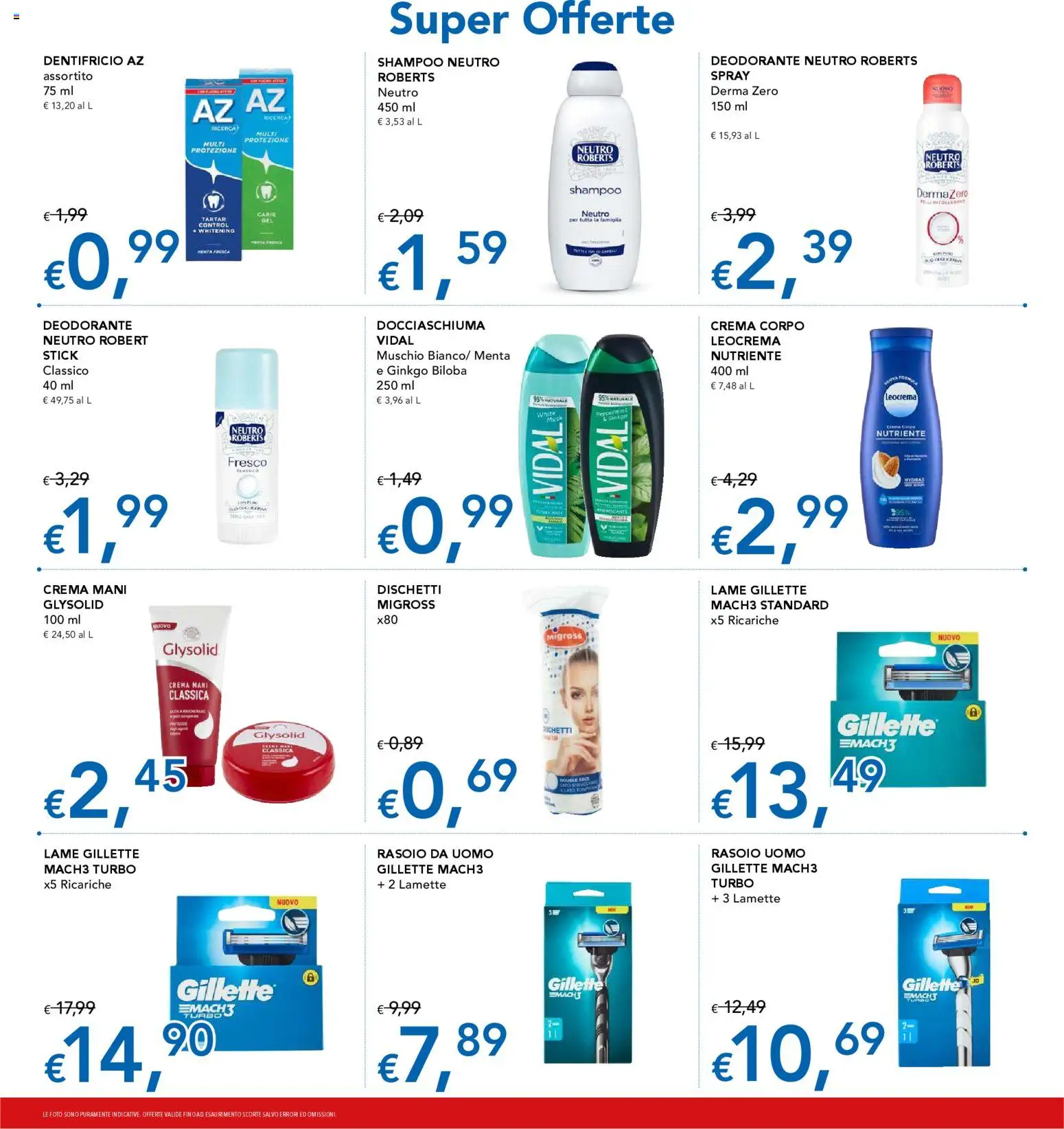 Volantino Migross del 23.10.2025 | Pagina: 14 | Prodotti: Crema, Rasoio, Dentifricio, Menta