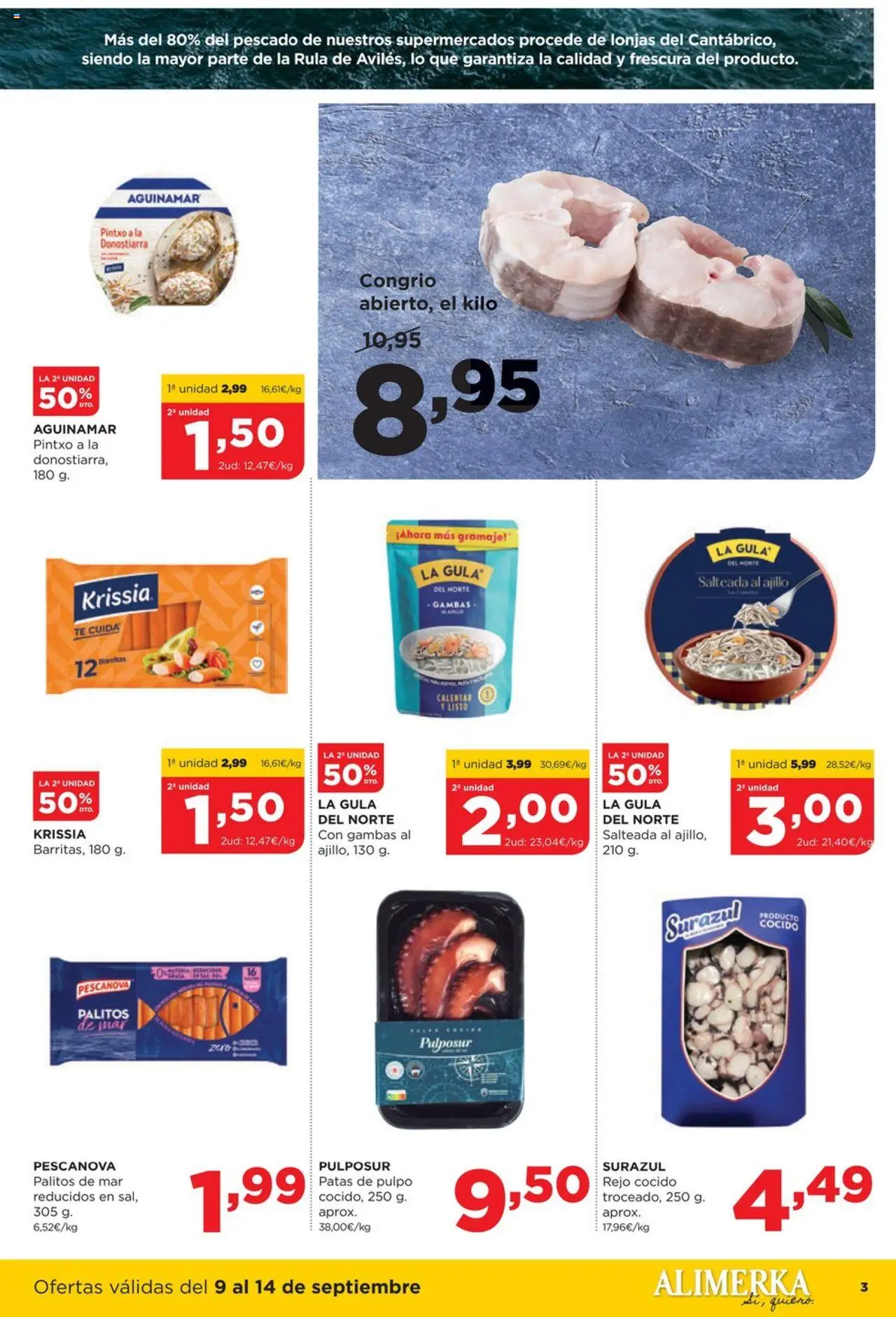 Alimerka folleto Asturias │ válido desde el 08.09.2025 | Página: 3 | Productos: Pescado, Té