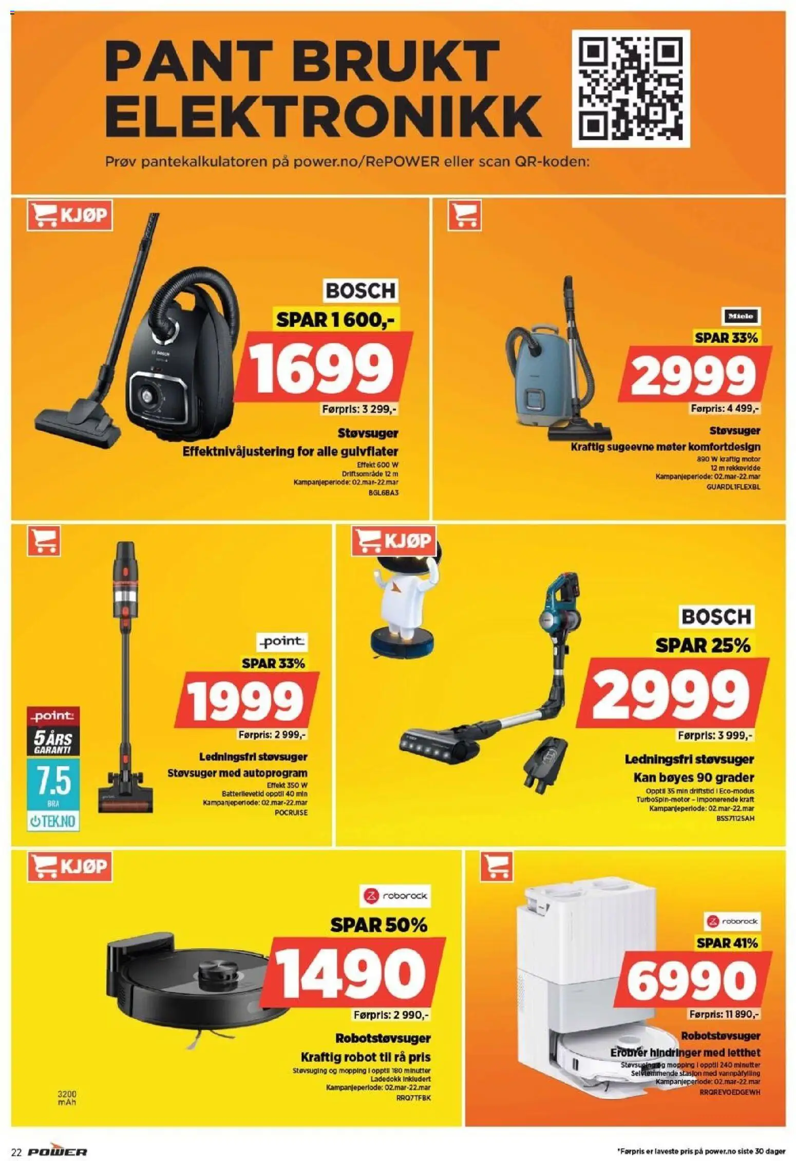 {H1} | Side: 22 | Produkter: Robotstøvsuger, Støvsuger, Суміш дитяча