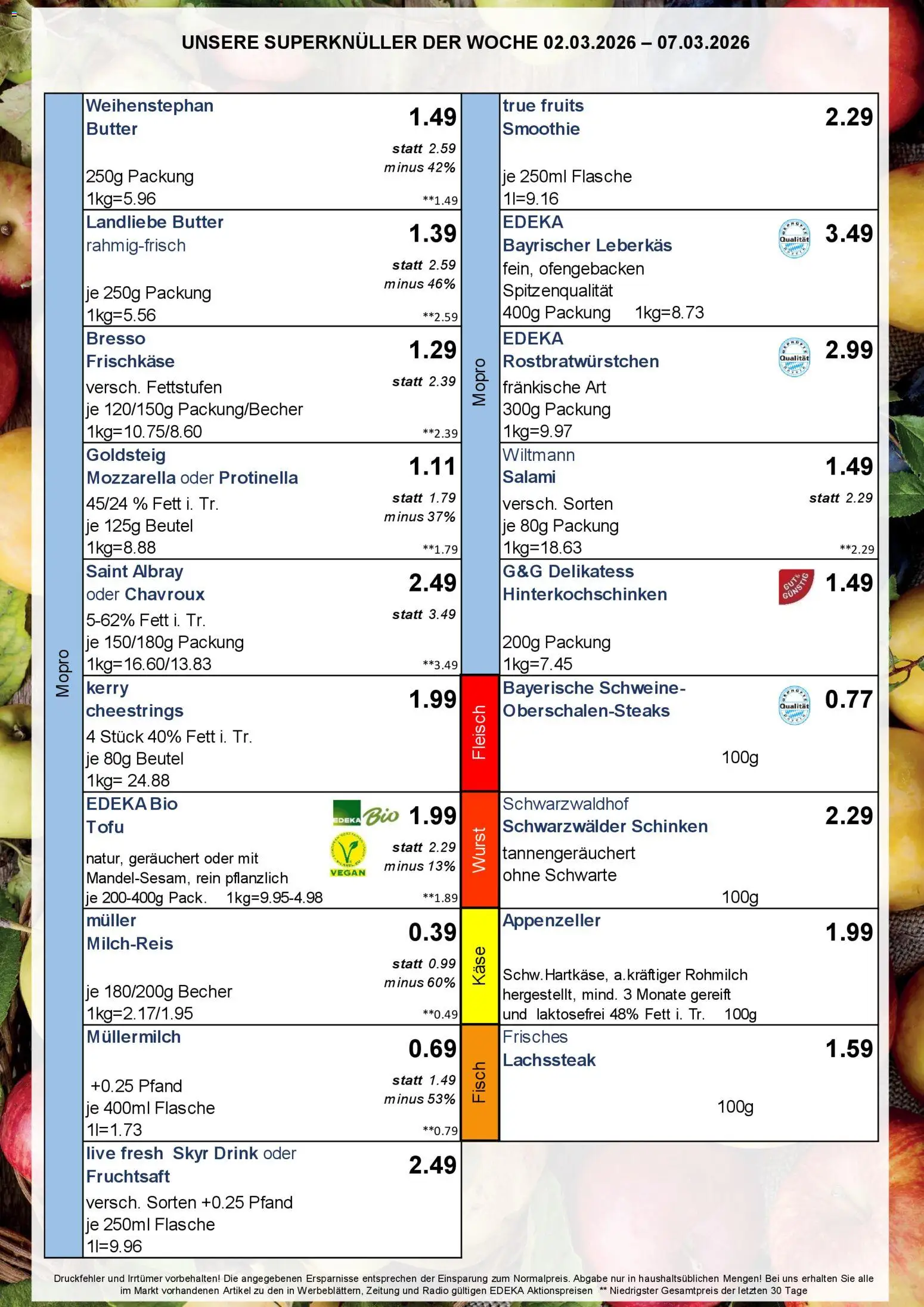 Simmel - Bayern – gültig ab 02.03.2026 | Seite: 6 | Produkte: Landliebe butter, Bresso, Fisch, Wurst