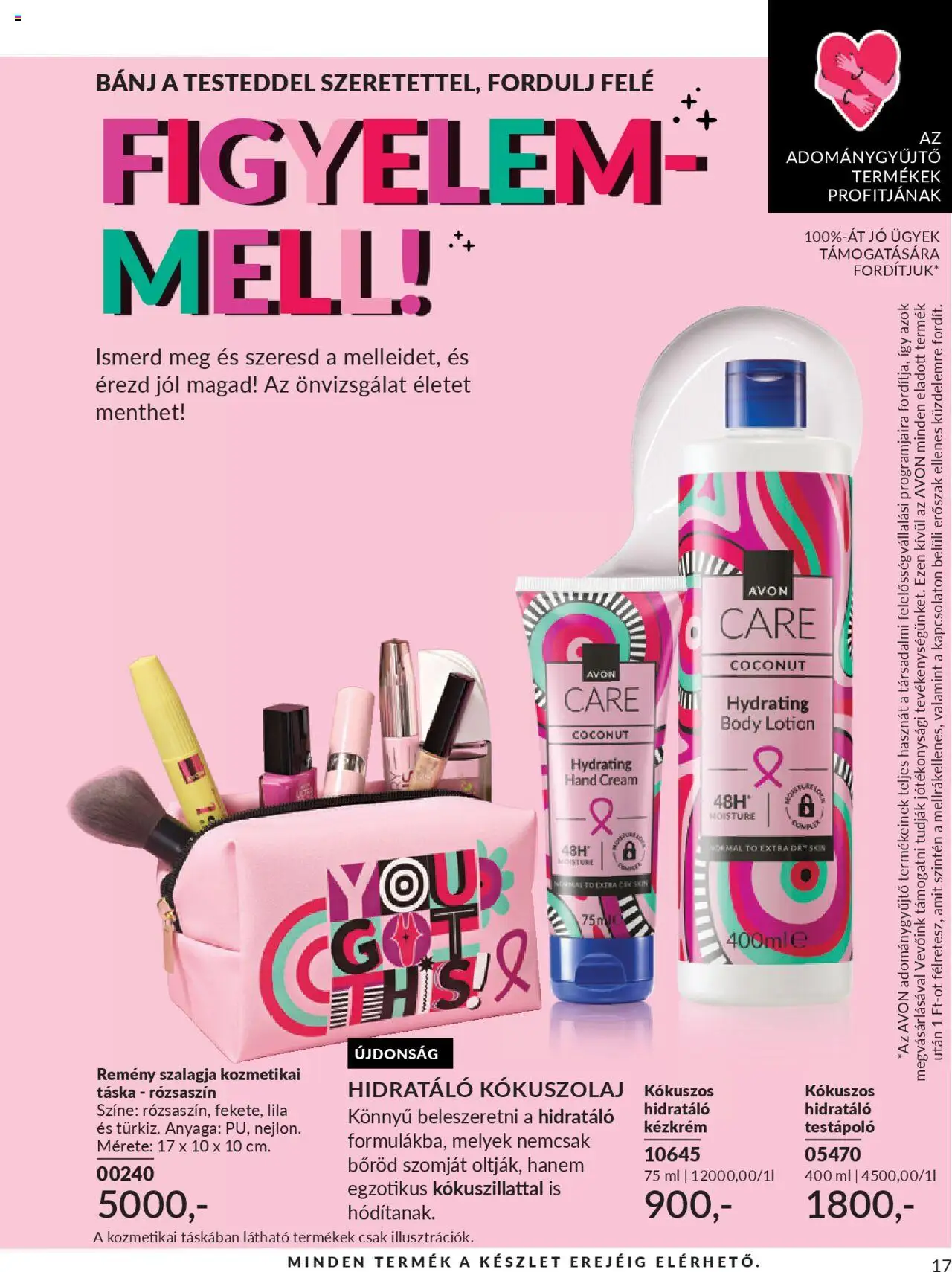 Avon akciós ujság - amely érvényes a következő dátumtól: 01.10.2025 | Oldal: 19 | Termékek: Táska, Body, Kozmetikai táska, Testápoló