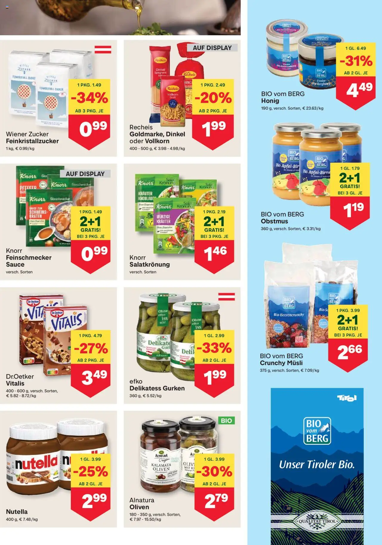 MPREIS Hohenems gültig ab 11.09.2025 | Seite: 9 | Produkte: Gurken, Pfeffer, Knoblauch, Hajdina liszt
