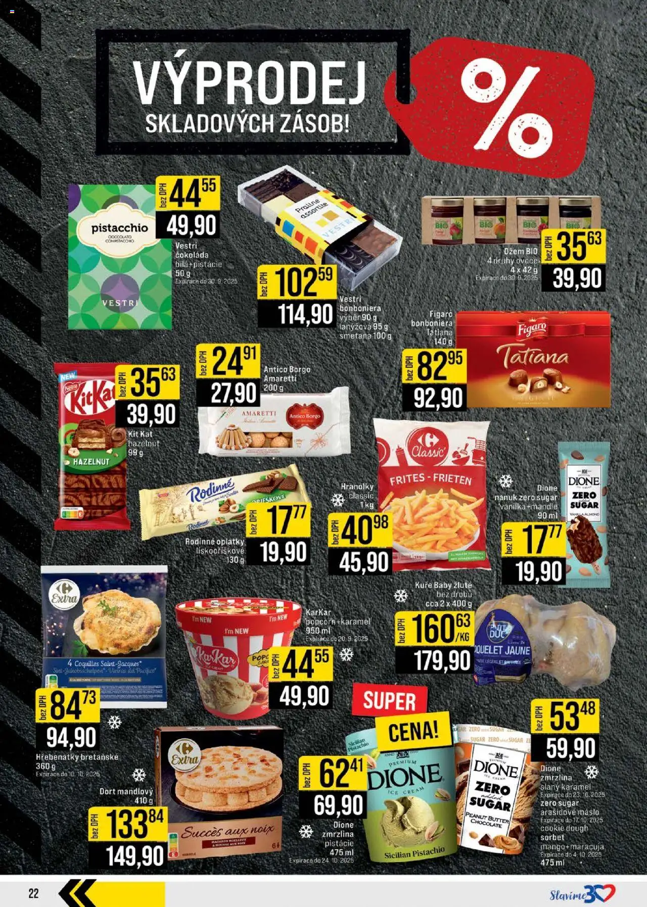 Jip leták - Cash & Carry od 17.09.2025 | Strana: 22 | Produkty: Máslo, Zmrzlina, Dort, Sorbet