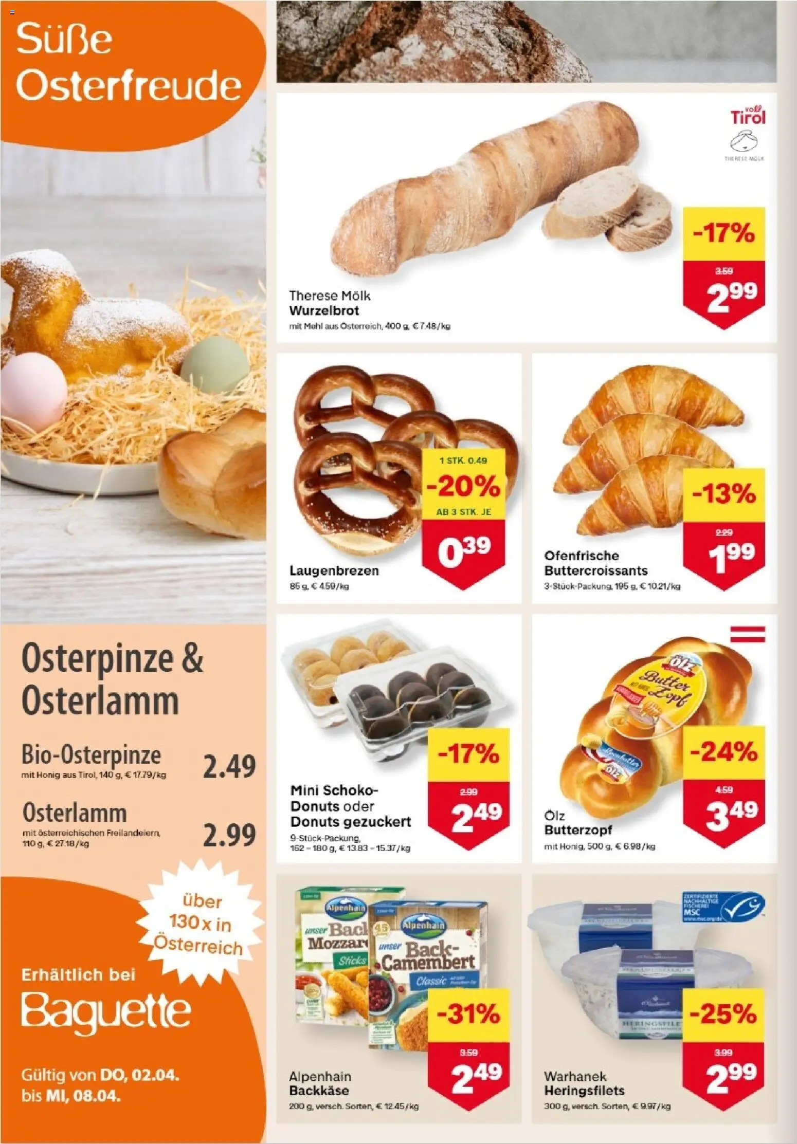 MPREIS Lenzing gültig ab 02.04.2026 | Seite: 4 | Produkte: Jääkaappipakastin, Butter