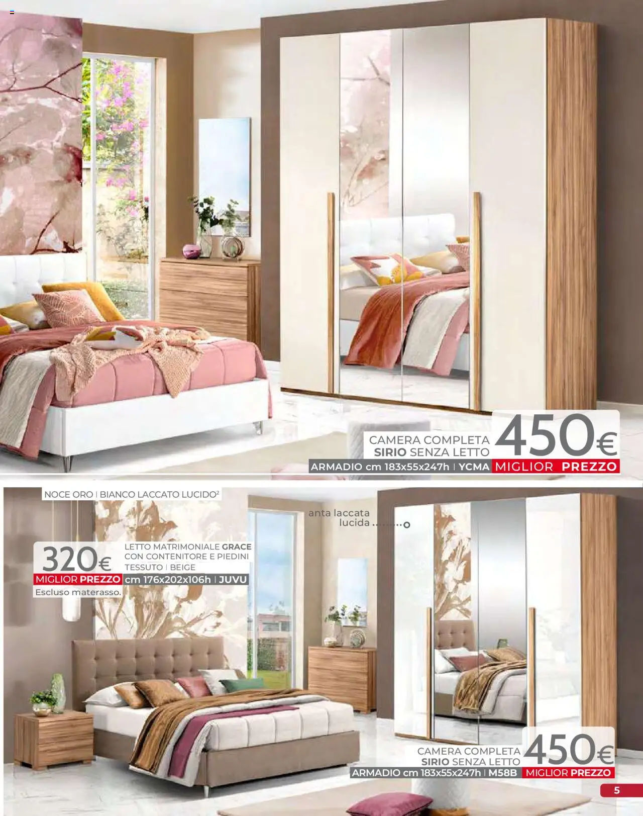 Volantino Mondo Convenienza del 09.09.2025 | Pagina: 7 | Prodotti: Letto matrimoniale, Contenitore, Letto, Armadio
