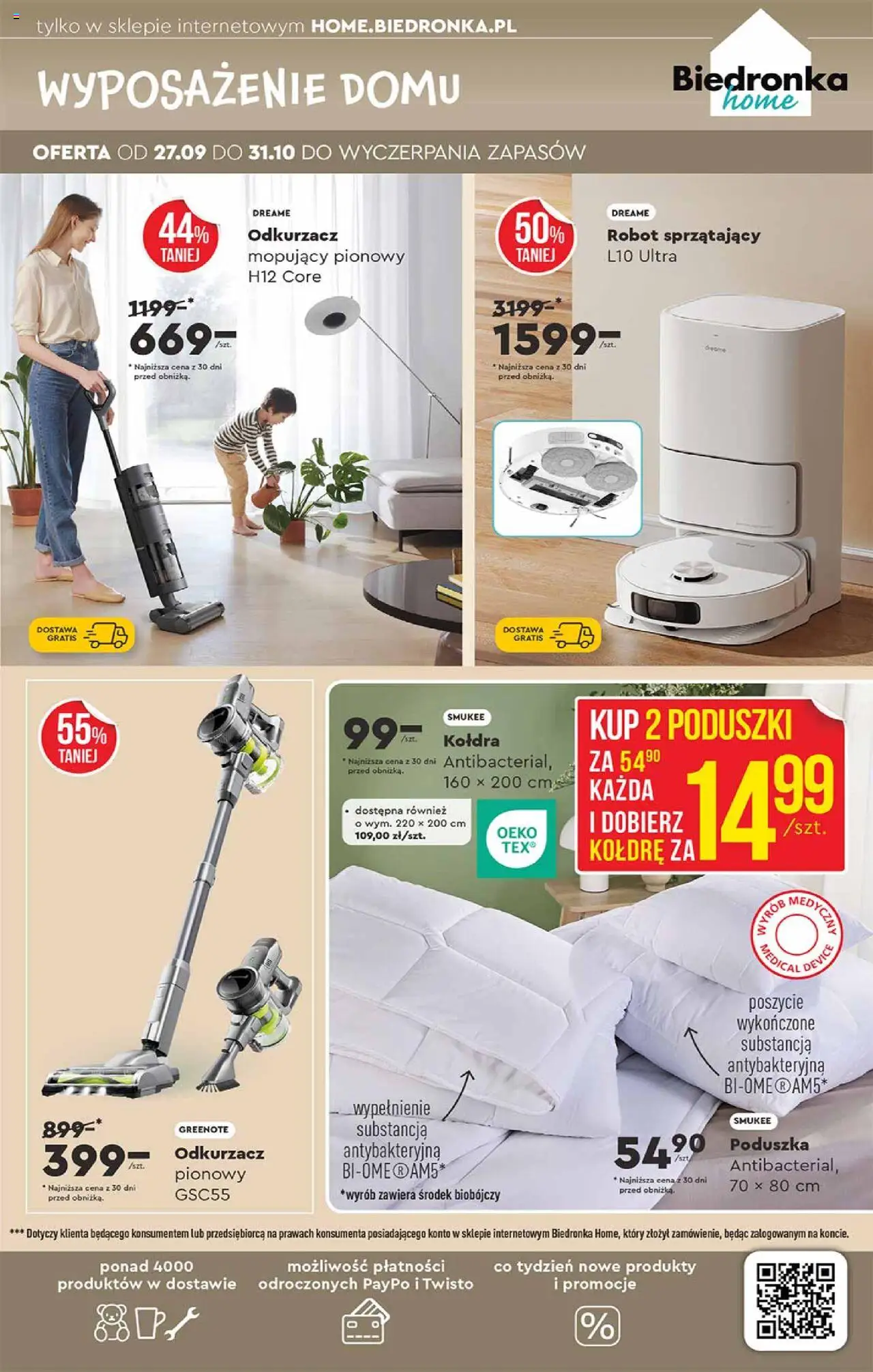 Biedronka gazetka - Hity i inspiracje od 29.09.2025 | Strona: 53 | Produkty: Odkurzacz, Robot, Poduszka, Robot sprzątający