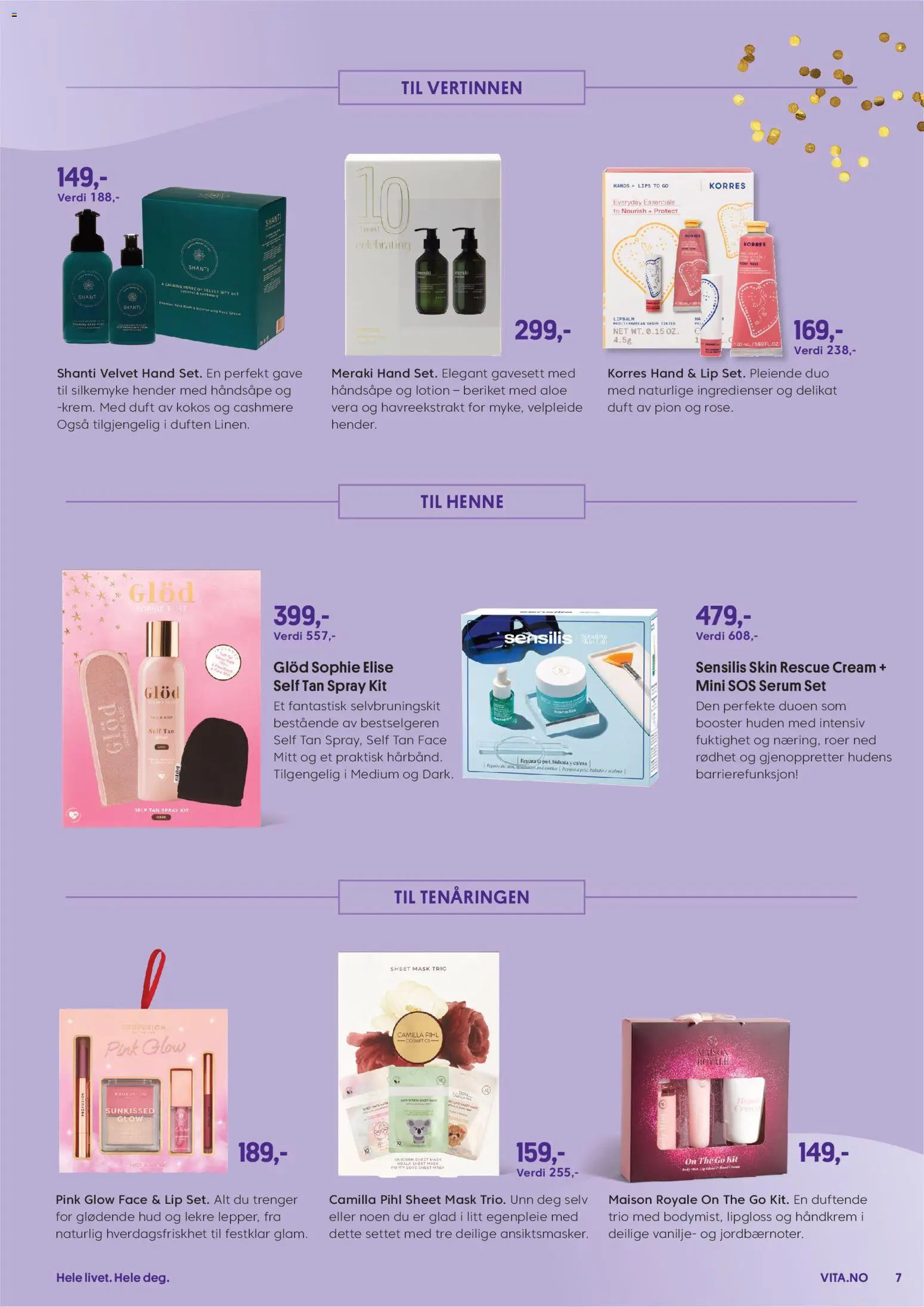 {H1} | Side: 7 | Produkter: Håndkrem, Sheet Mask, Håndsåpe, Mikrovalovka