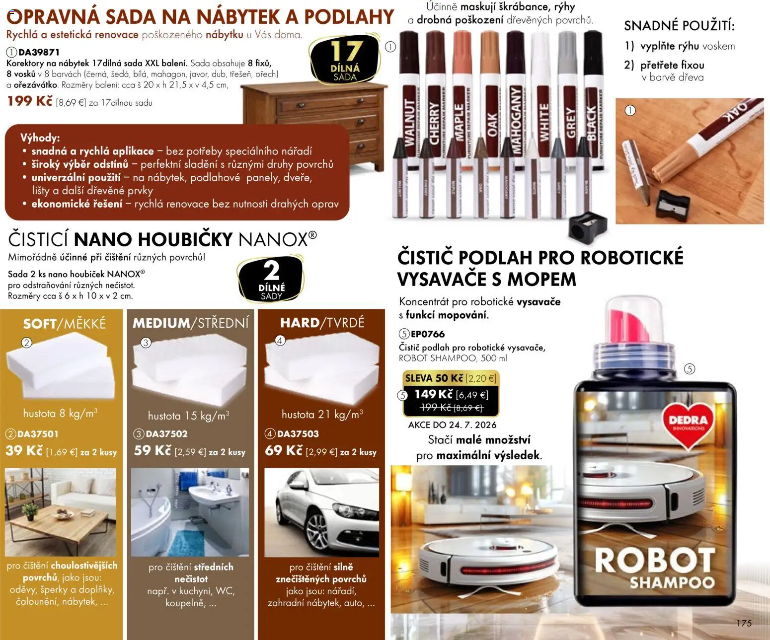 Nové Dedra akcie – leták je platný od 24.04.2026 | Strana: 75 | Produkty: Vysávače, Robot