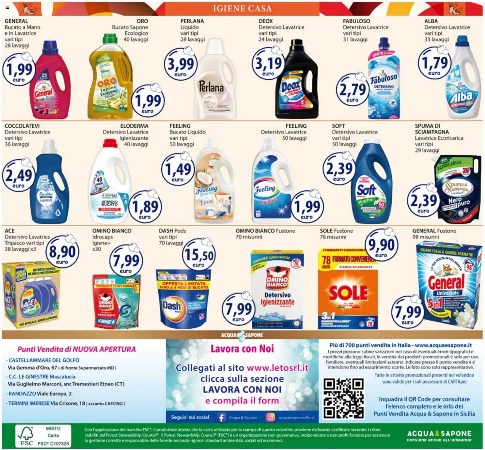 Volantino Acqua e Sapone del 29.12.2025 | Pagina: 20 | Prodotti: Sapone, Acqua, Lavatrice, Cocco
